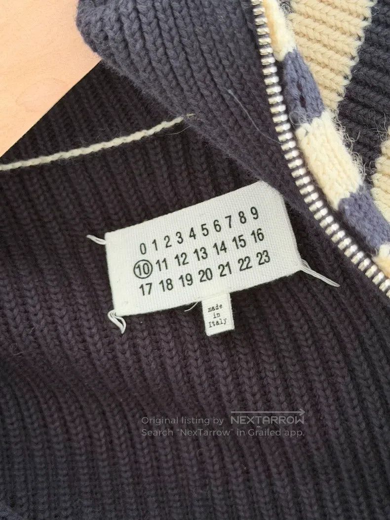 Maison Margiela Maison Margiela Black and white zippered knitted coat Size US M / EU 48-50 / 2 - 3 Thumbnail