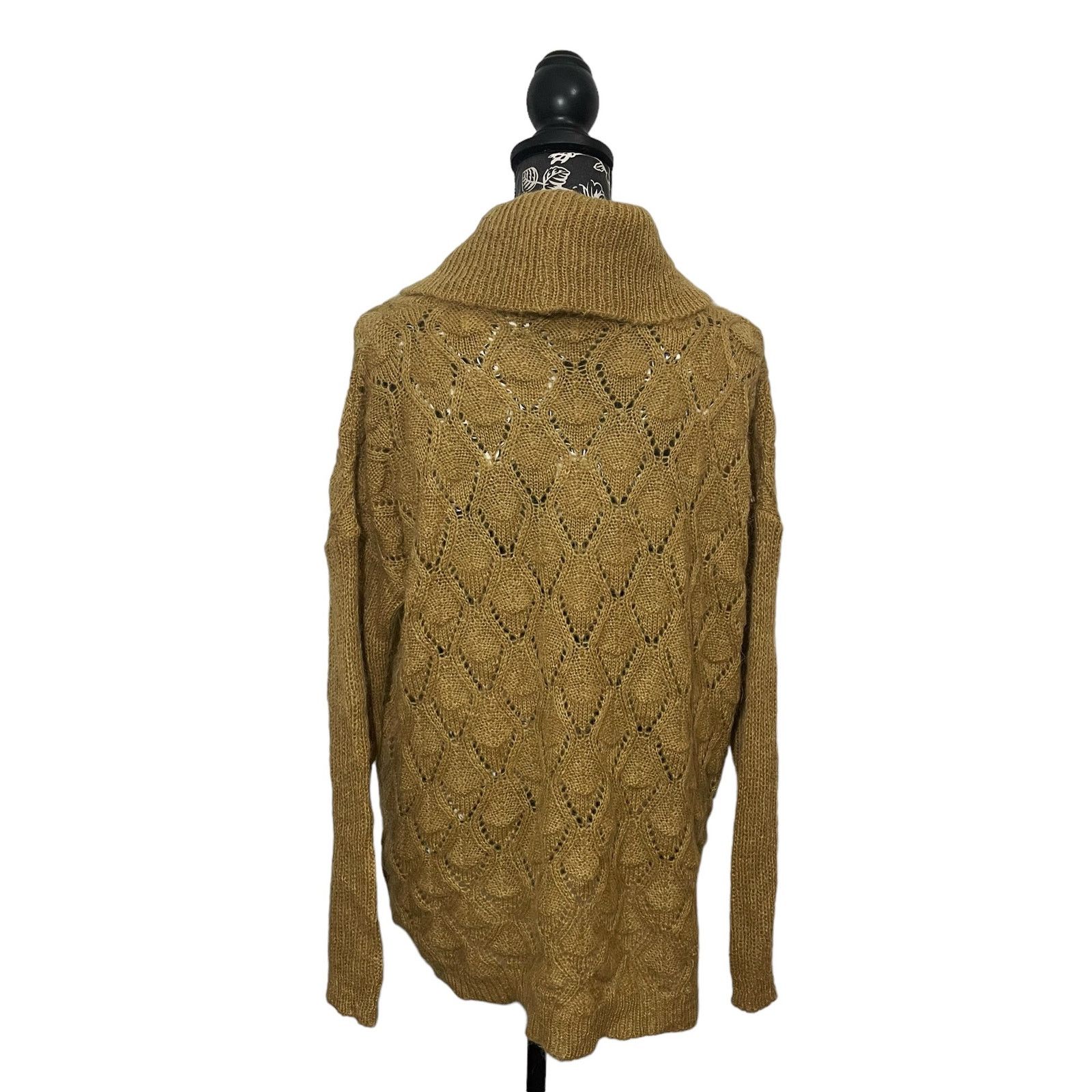 Other Elsamanda Diamond Knit Cowl Neck Sweater Mohair Blend Small Size S / US 4 / IT 40 - 8 Thumbnail