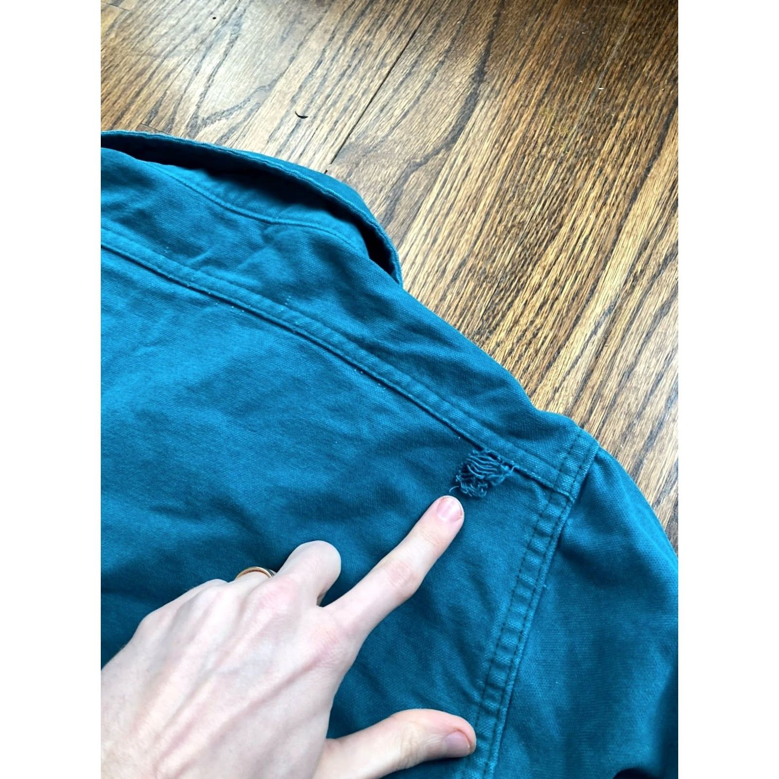 Vintage VINTAGE Woolrich Chamois Shirt Mens Small Turquoise Made In USA 80s Flannel Shirt Button-Up Long Sleeve Casual Workwear Fall Winter Pockets Blue Mens Size US S / EU 44-46 / 1 - 8 Thumbnail