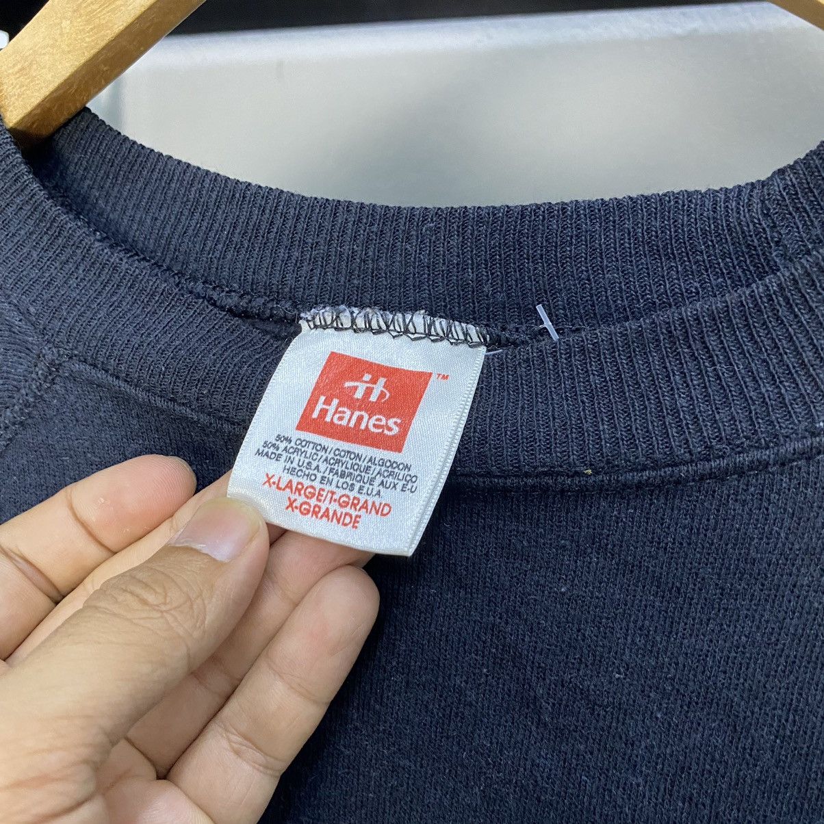Hanes × Vintage Vintage Joker Sweatshirt 90s❗️ Size US L / EU 52-54 / 3 - 4 Thumbnail