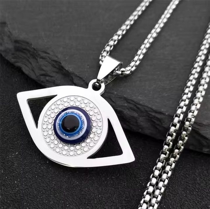 Jewelry Eye Ball Necklace Punk Grunge Chain Size ONE SIZE - 4 Thumbnail