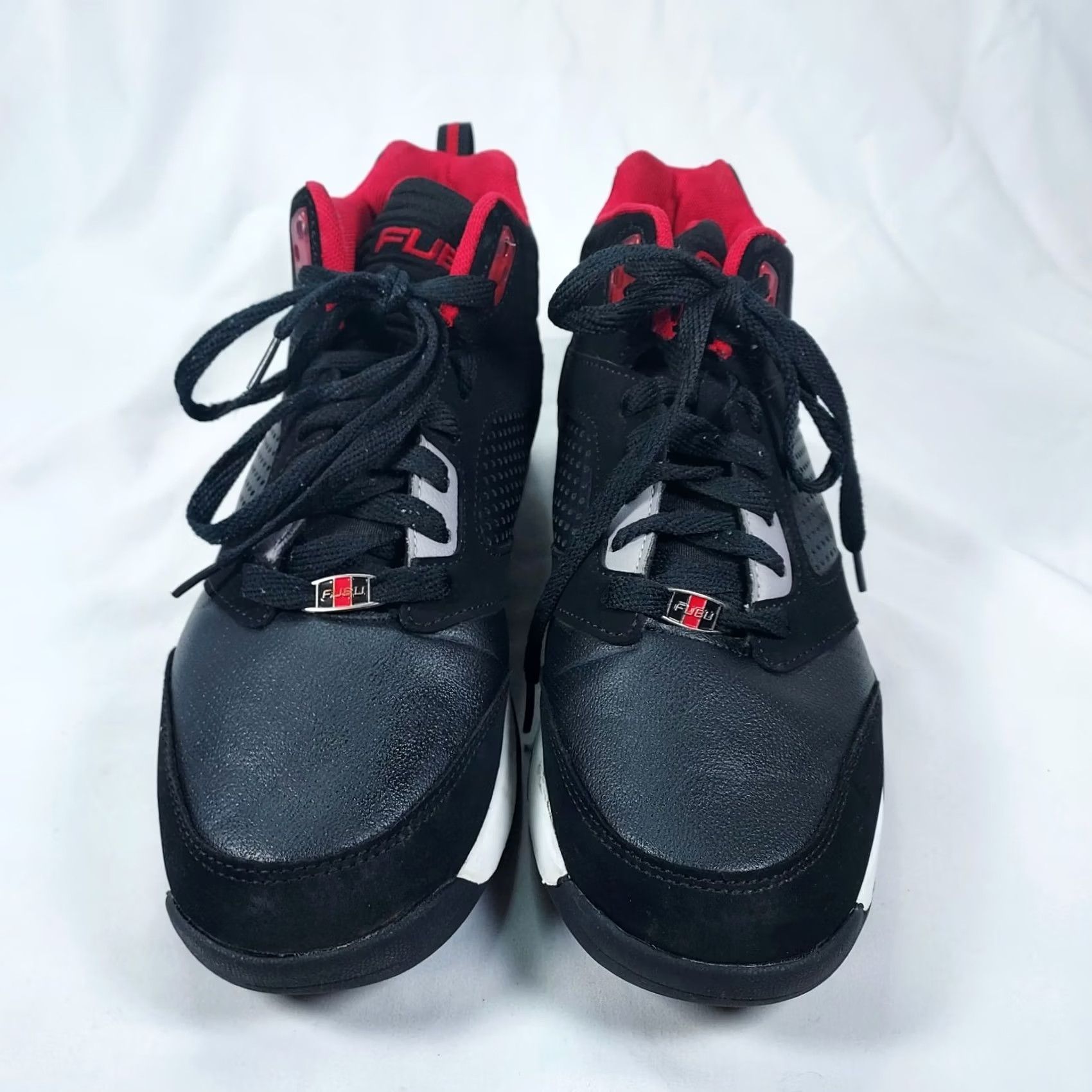 Fubu FUBU Men Black Red High Top Basketball Shoes Sneakers Synthetic Leather Upper Rubber Outsole M 8.5 Athletic Casual Activewear Mens Size US M / EU 48-50 / 2 - 5 Thumbnail