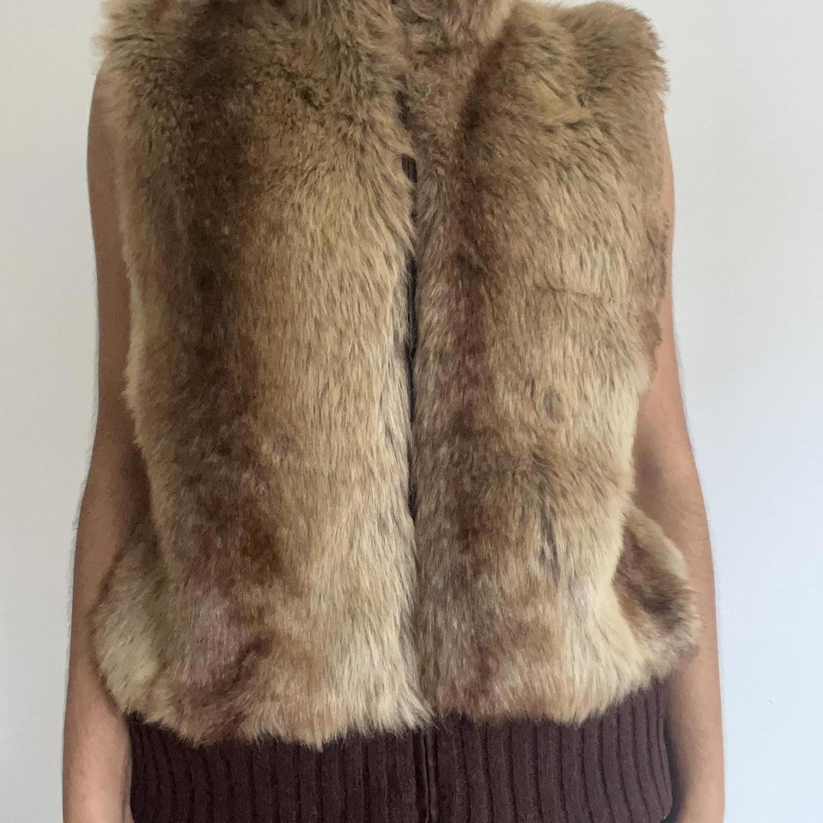 Other Faux fur vest with a high collar and zipper closure Size L / US 10 / IT 46 - 7 Thumbnail