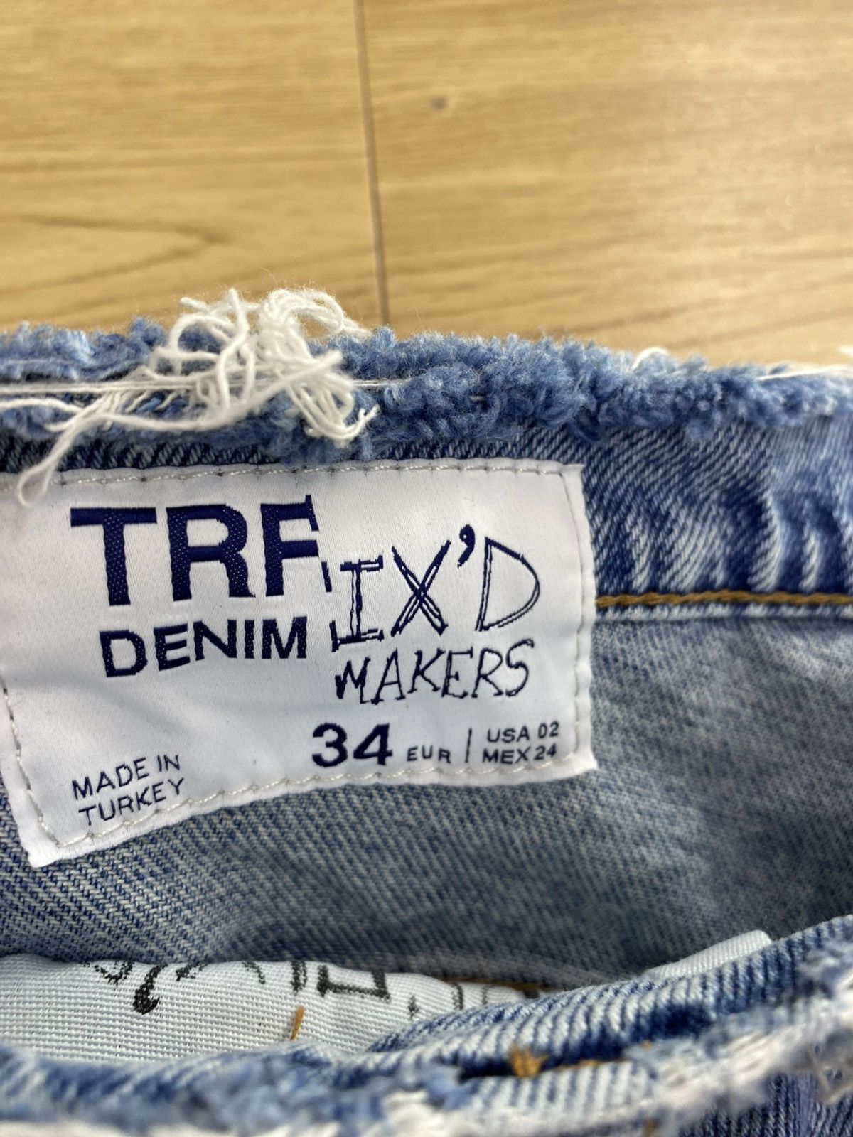 Japanese Brand TRf baggy patchwork color block croped denim jeans Size US 30 / EU 46 - 11 Thumbnail