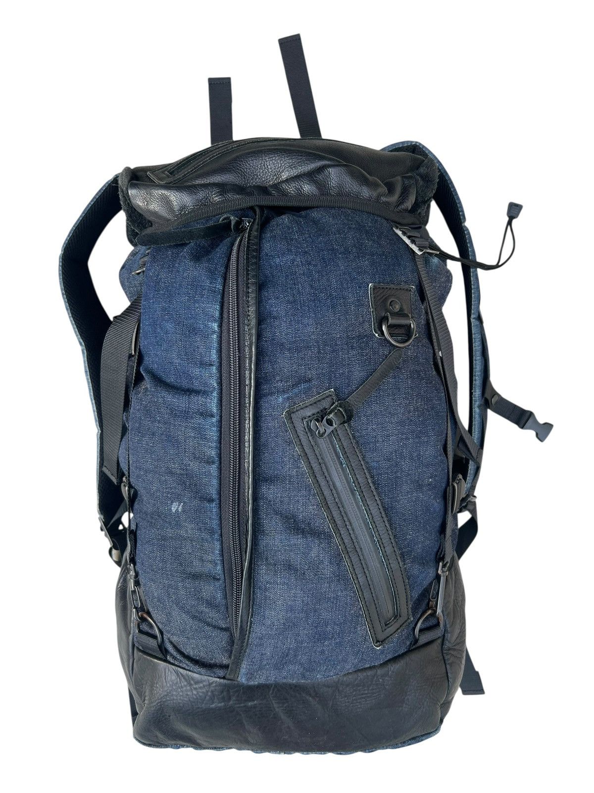 Leather DECADE Japan Distressed Backpack Leather Cotton Size ONE SIZE - 8 Thumbnail