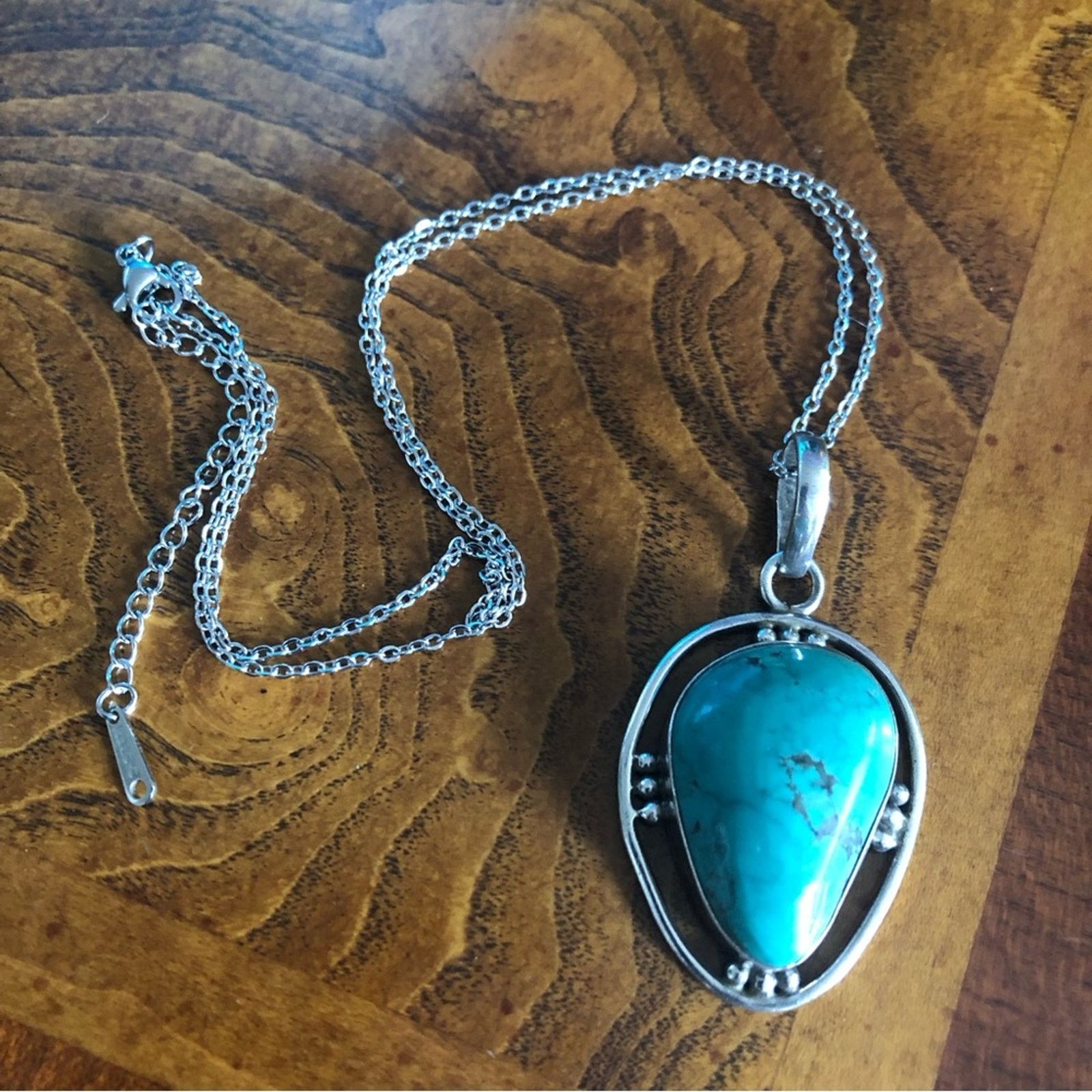 Vintage Vintage Native American Navajo MD 925 turquoise pendant Size ONE SIZE - 7 Thumbnail