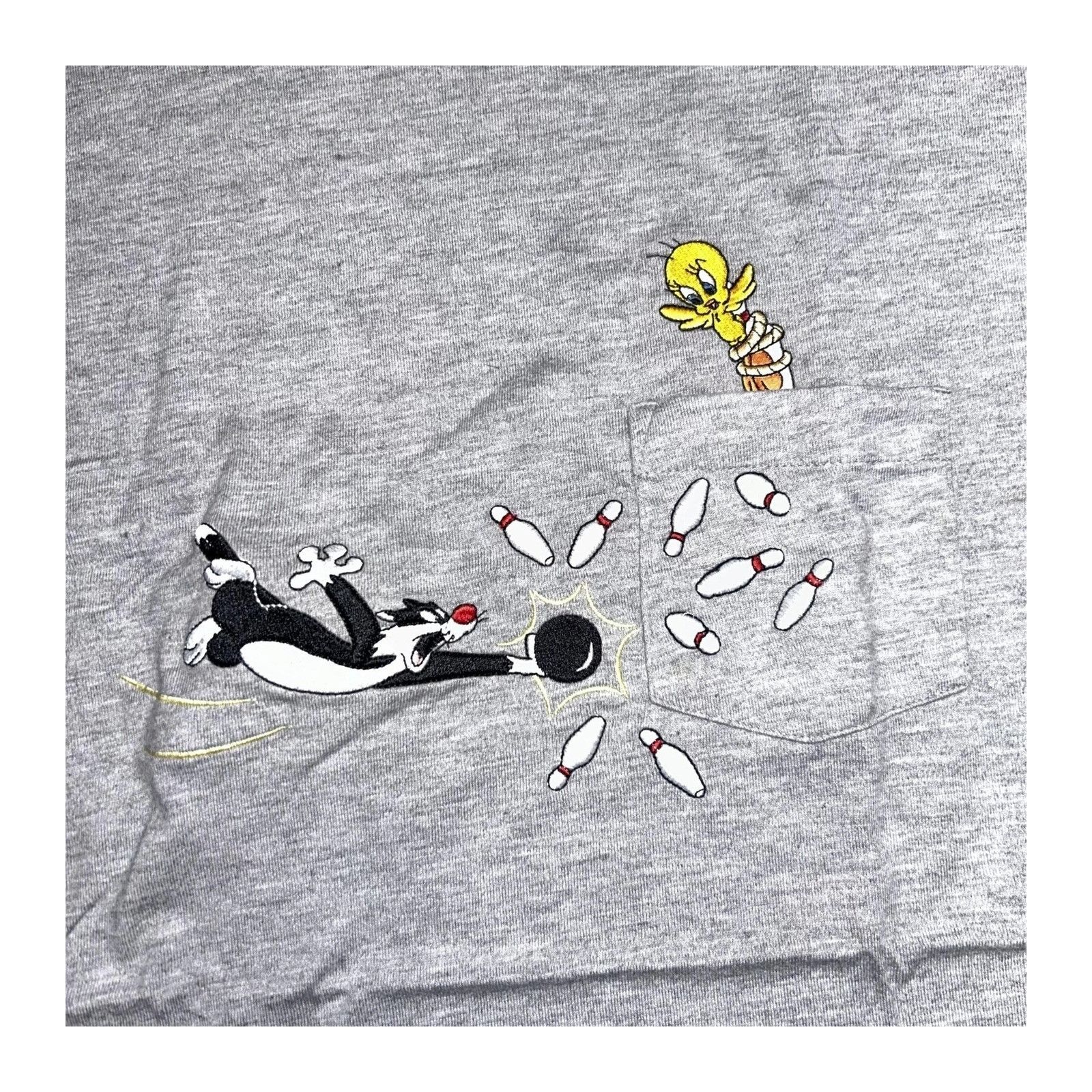 Warner Bros Vintage 2000 Warner Bros Tweety Bird Sylvester XL Shirt Embr Size US XL / EU 56 / 4 - 2 Thumbnail