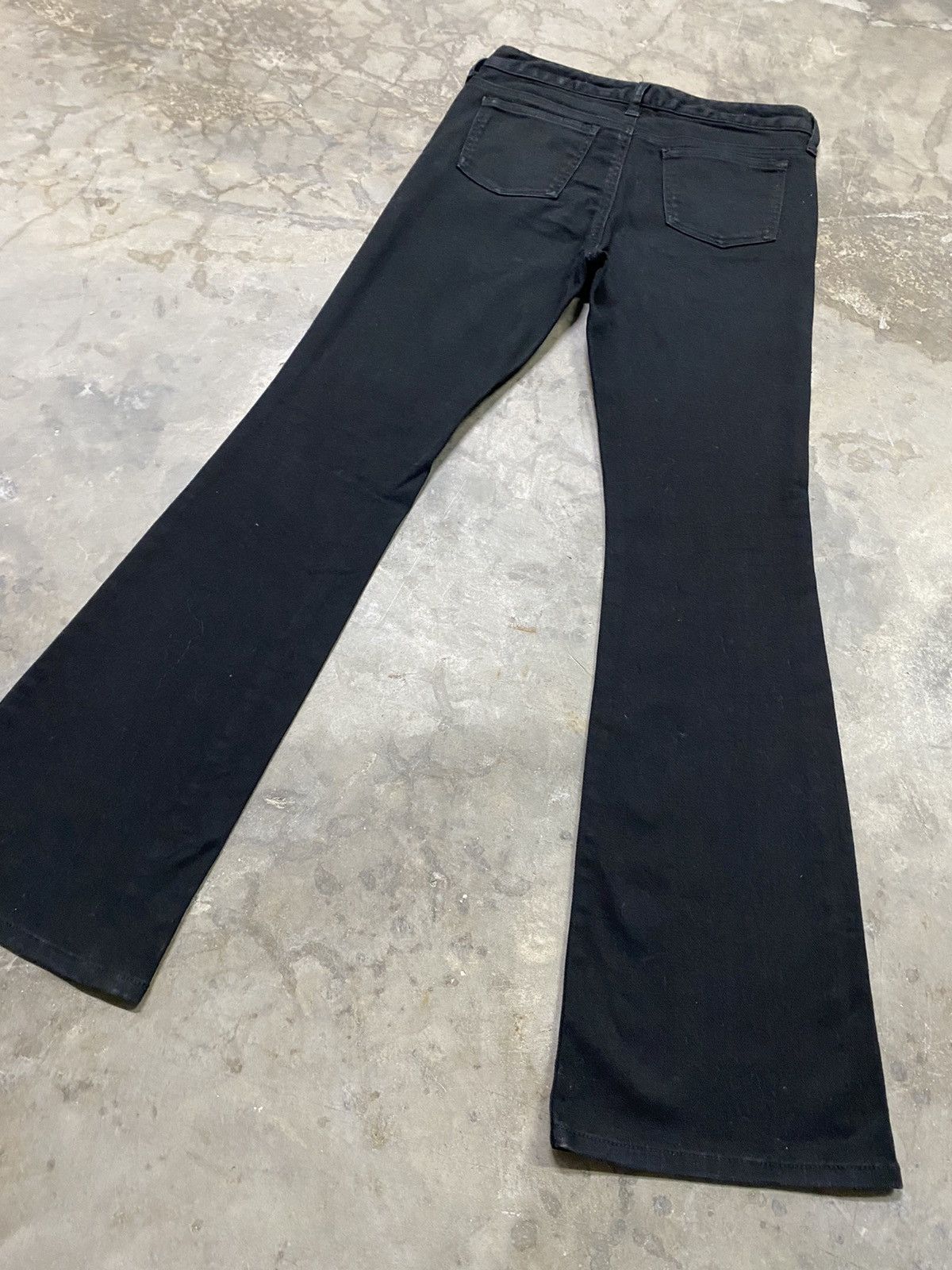 Hysteric Glamour × Japanese Brand × Tornado Mart Flare Jeans Japanese Daily Topics Super Black Boot Cut Size 27" / US 4 / IT 40 - 12 Thumbnail