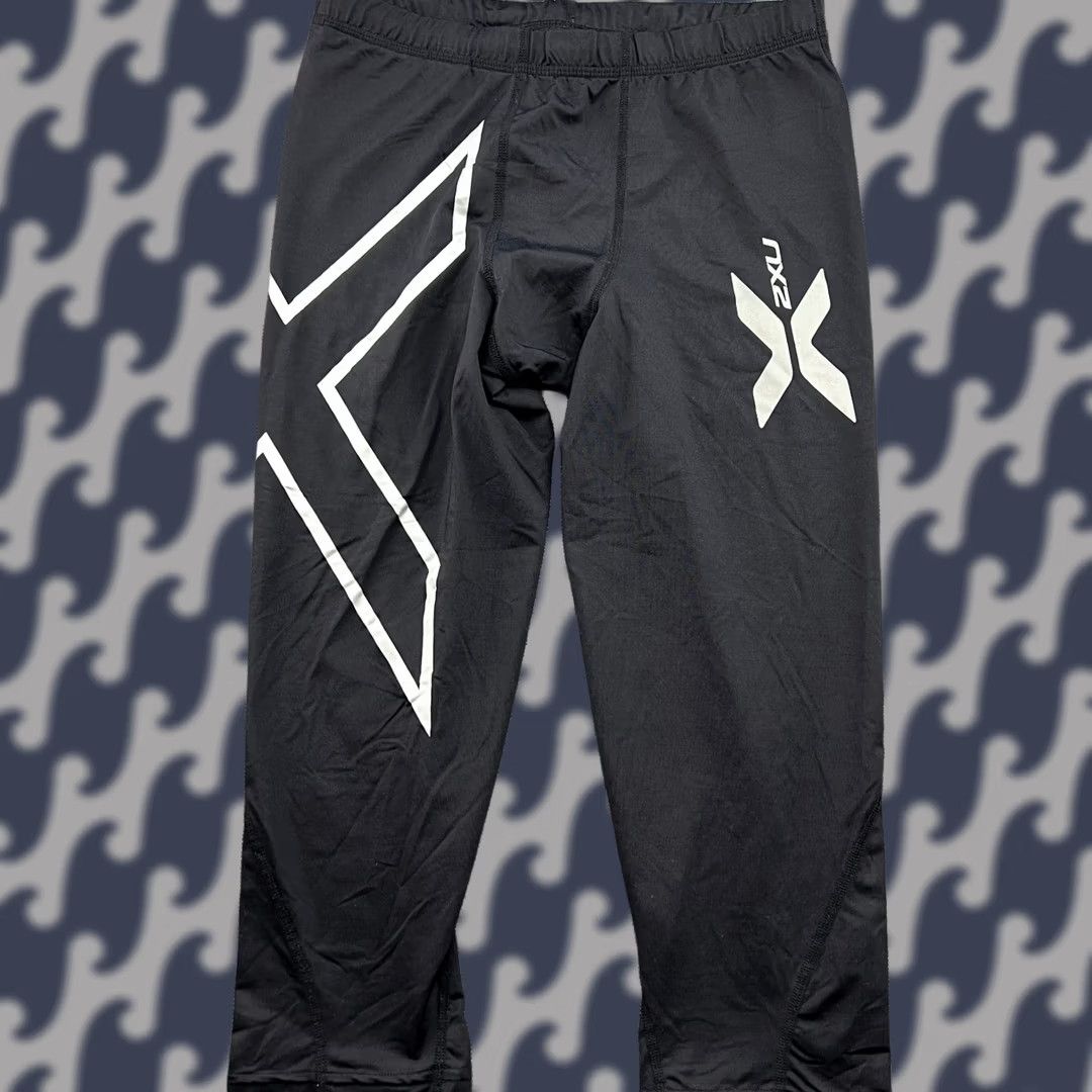 2XU 2XU Mens 7/8 Compression Pants Sport Spandex Elite Black Tights Capri Small Size US 29 - 1 Thumbnail