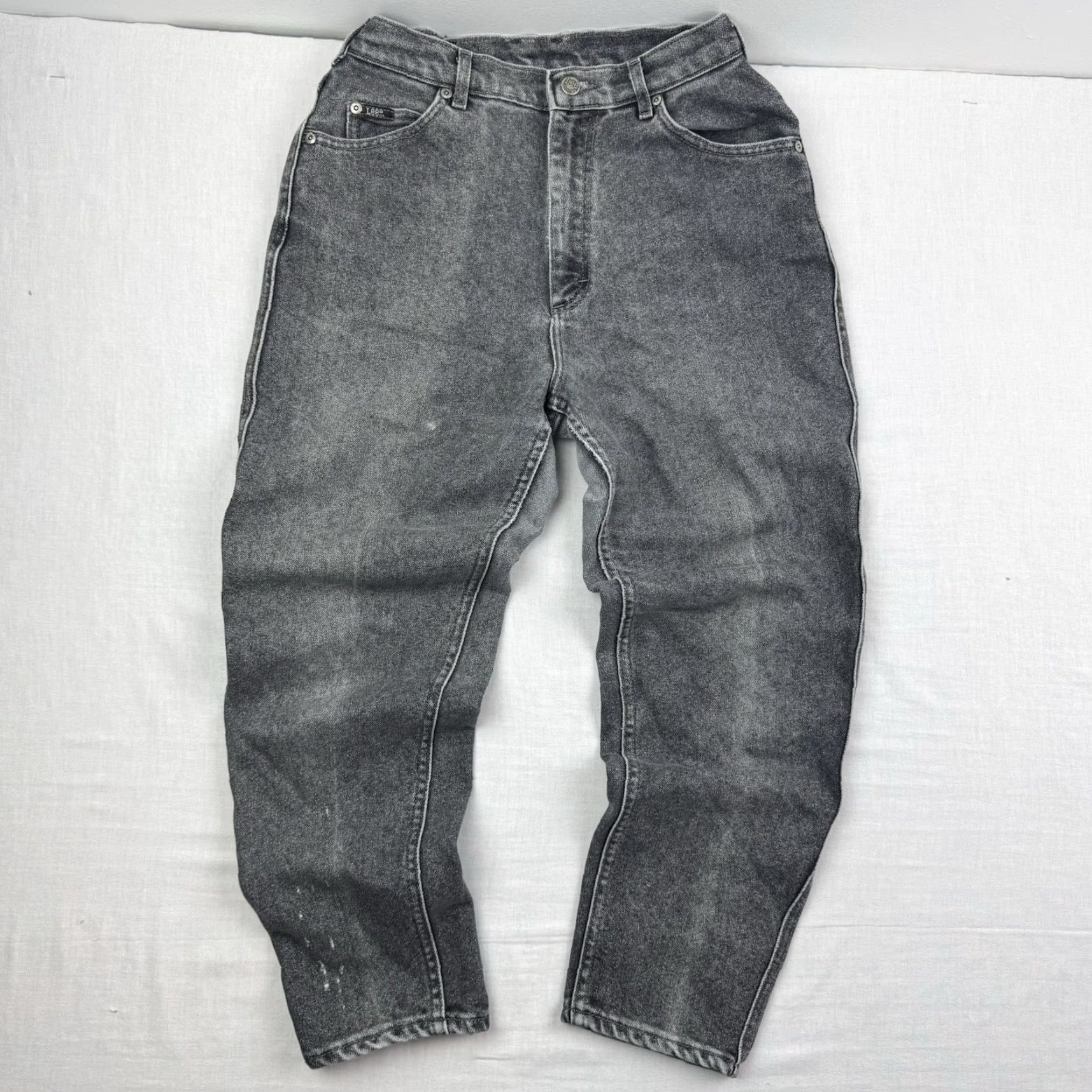 Lee VINTAGE Lee Riders Jeans Women 12 Petite Black Faded Worn Mom High Waist 90s Jeans Mens Womens Girls Size 34" / US 12 / IT 48 - 2 Thumbnail