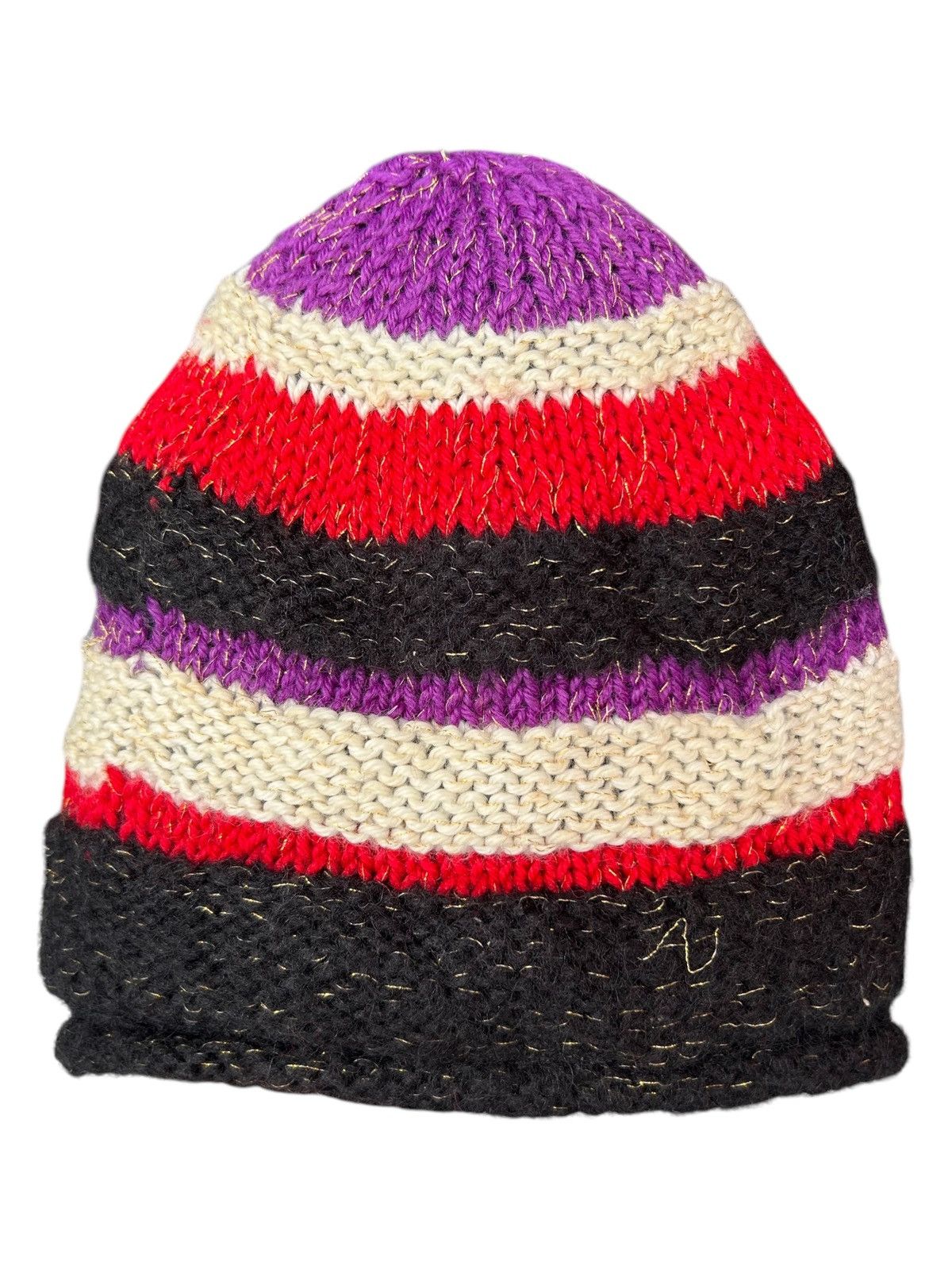 Japanese Brand × Kapital × Vintage Crochet Knitted Handmade Rare Beanie Hats ☠️☠️ Size ONE SIZE - 1 Thumbnail