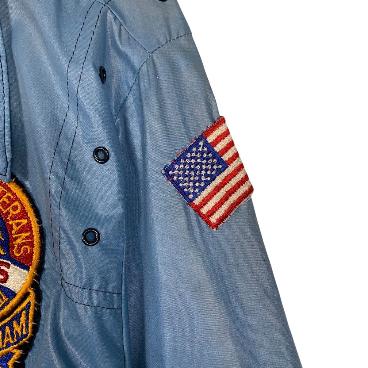 Vintage AMVETS World War II Korea Vietnam Nylon Jacket #2432-C109 Size US M / EU 48-50 / 2 - 12 Thumbnail