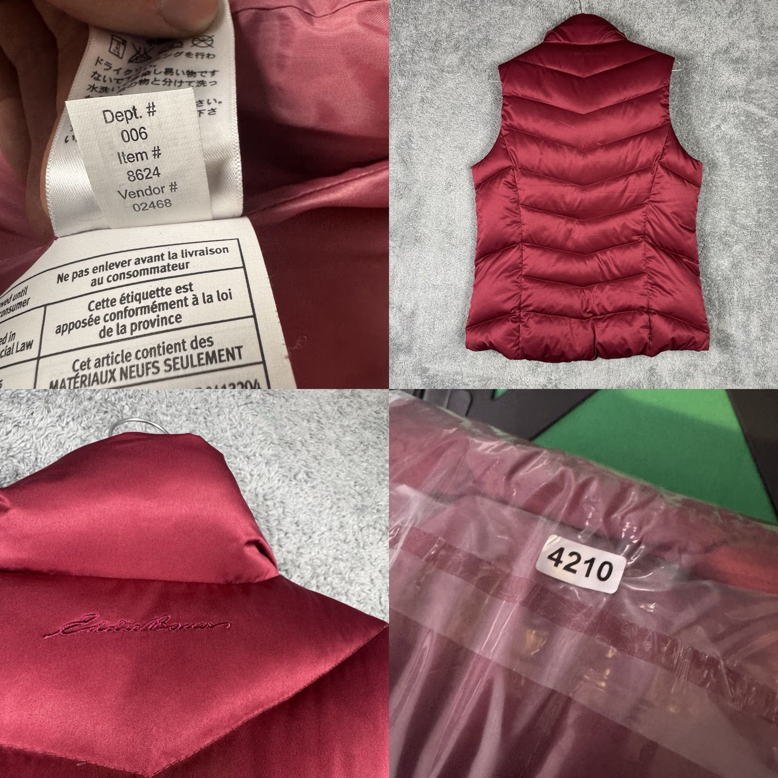 Eddie Bauer VINTAGE Eddie Bauer Goose Down Vest Women LT Premium EB550 Fill Power Puffer Full Zip Shirt? Size L / US 10 / IT 46 - 9 Thumbnail
