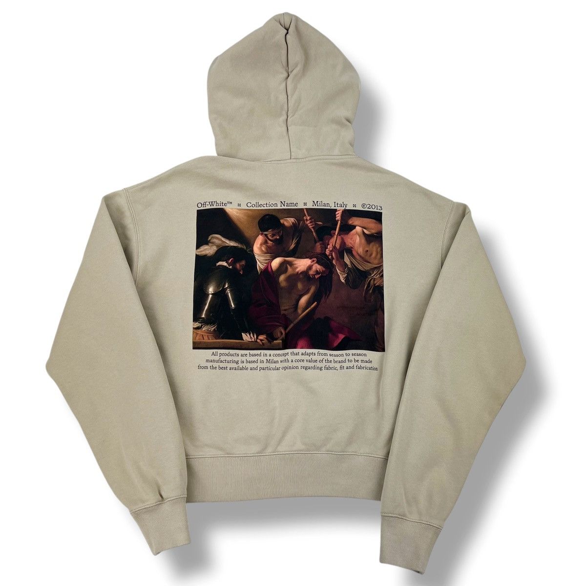 Off-White Off-White Caravaggio The Crowing Beige Hoodie Size US S / EU 44-46 / 1 - 2 Thumbnail