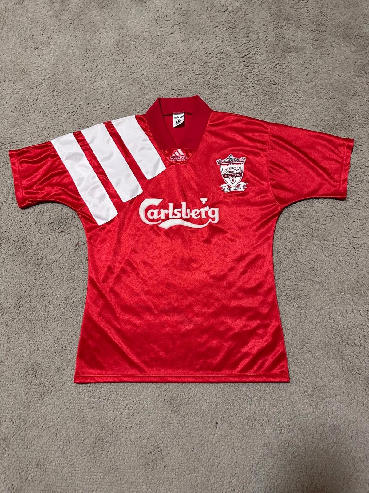 Adidas LIVERPOOL 1992/93 HOME SHIRT FOOTBALL SOCCER JERSEY Sz 38/40 Size US M / EU 48-50 / 2 - 1 Thumbnail