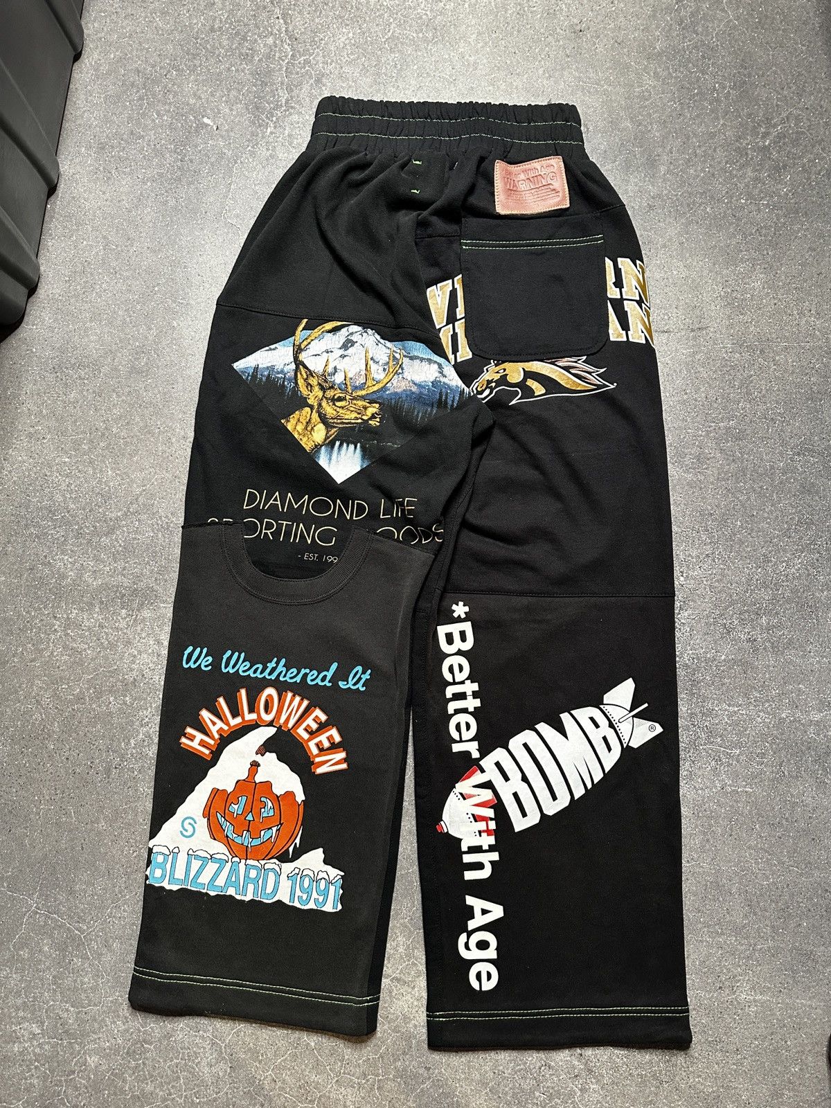 Better With Age Better With Age Remoir Reconstructed Sweatpants Black Size L Size US 36 / EU 52 - 5 Thumbnail