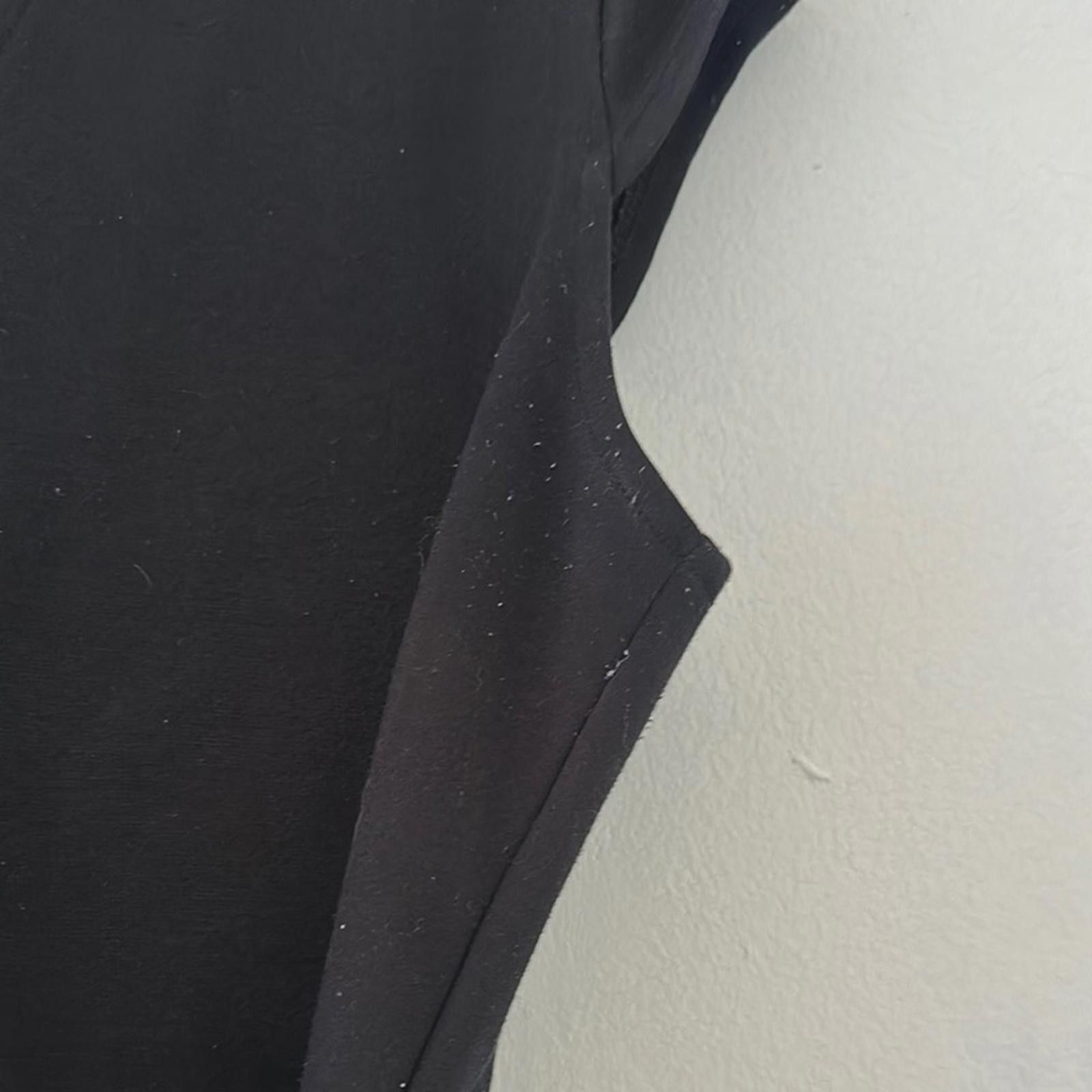 Designer Black Tie Front Fitted Blouse Size S / US 4 / IT 40 - 4 Thumbnail