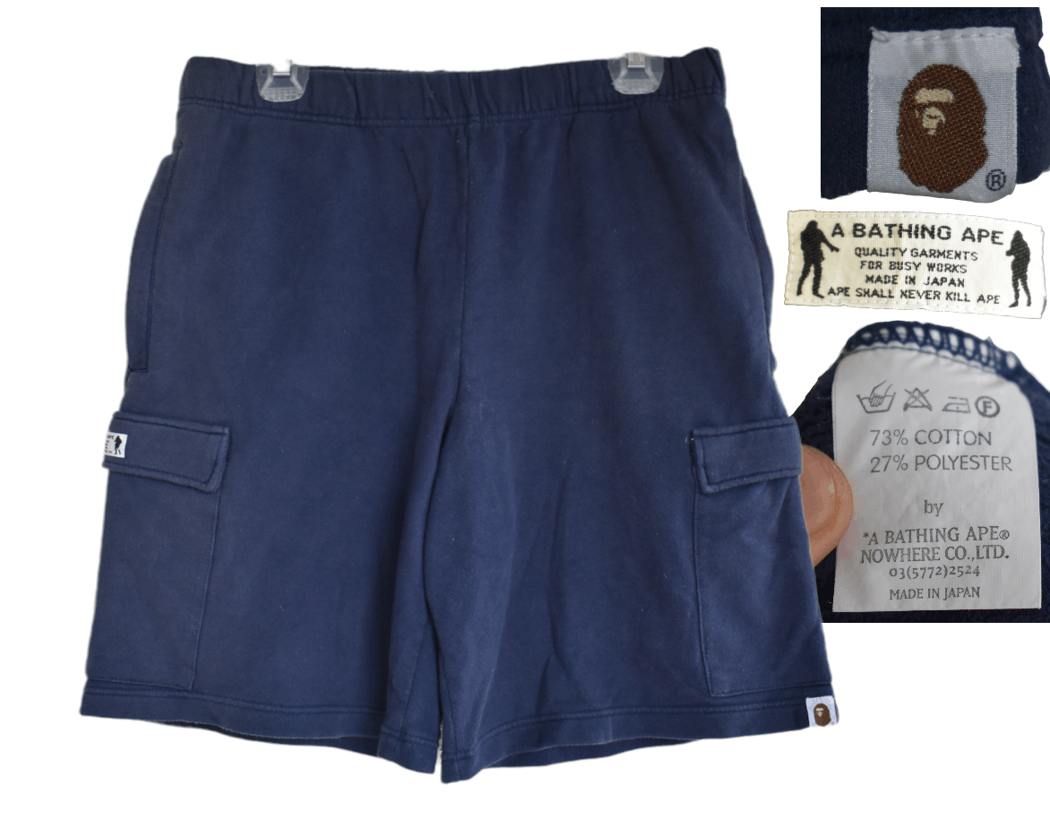 Bape Sweat Cargo Shorts Size US 33 - 3 Thumbnail
