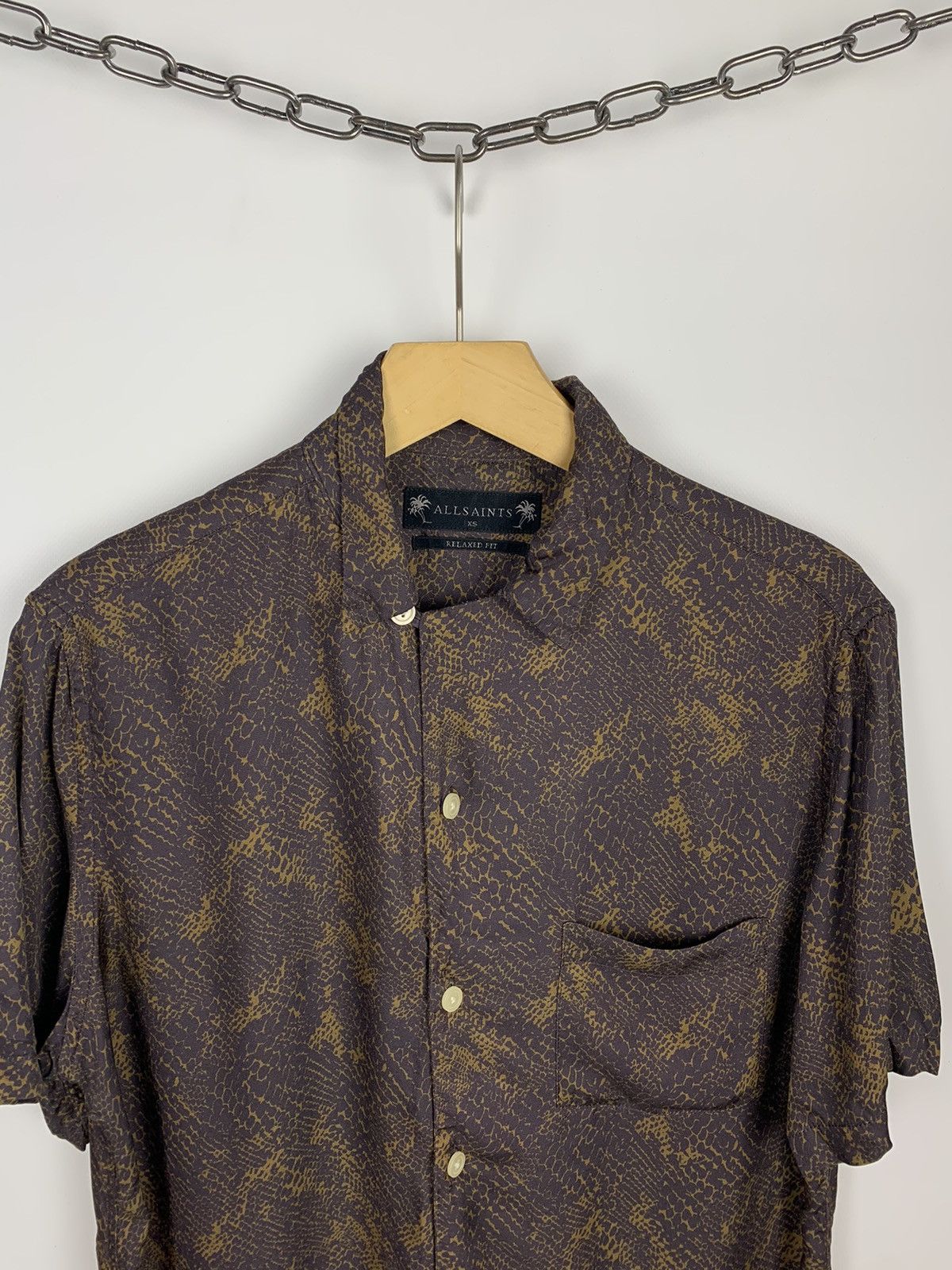 Allsaints Allsaints Caiman Shirt Relaxed Fit Snake Print Size XS S/S Size US XS / EU 42 / 0 - 2 Thumbnail