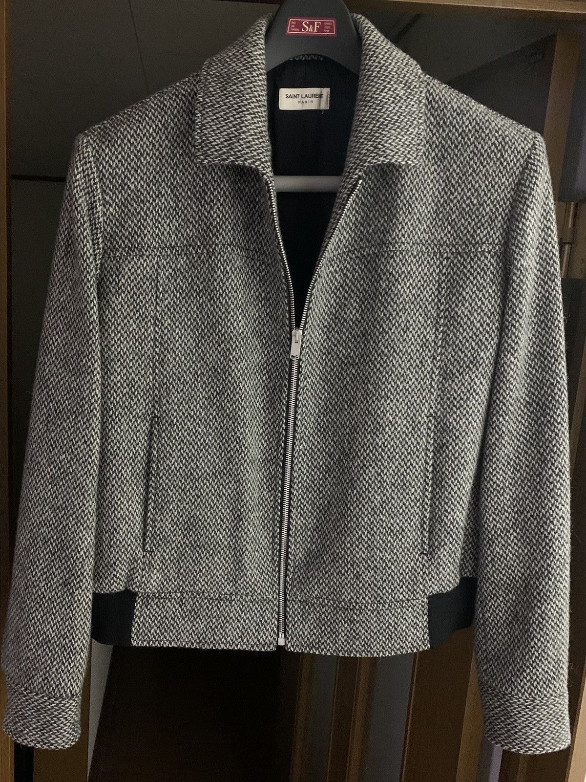 Saint Laurent Paris 14AW saint laurent HEDI tweed teddy jacket 54 vintage mascot Size US L / EU 52-54 / 3 - 1 Thumbnail