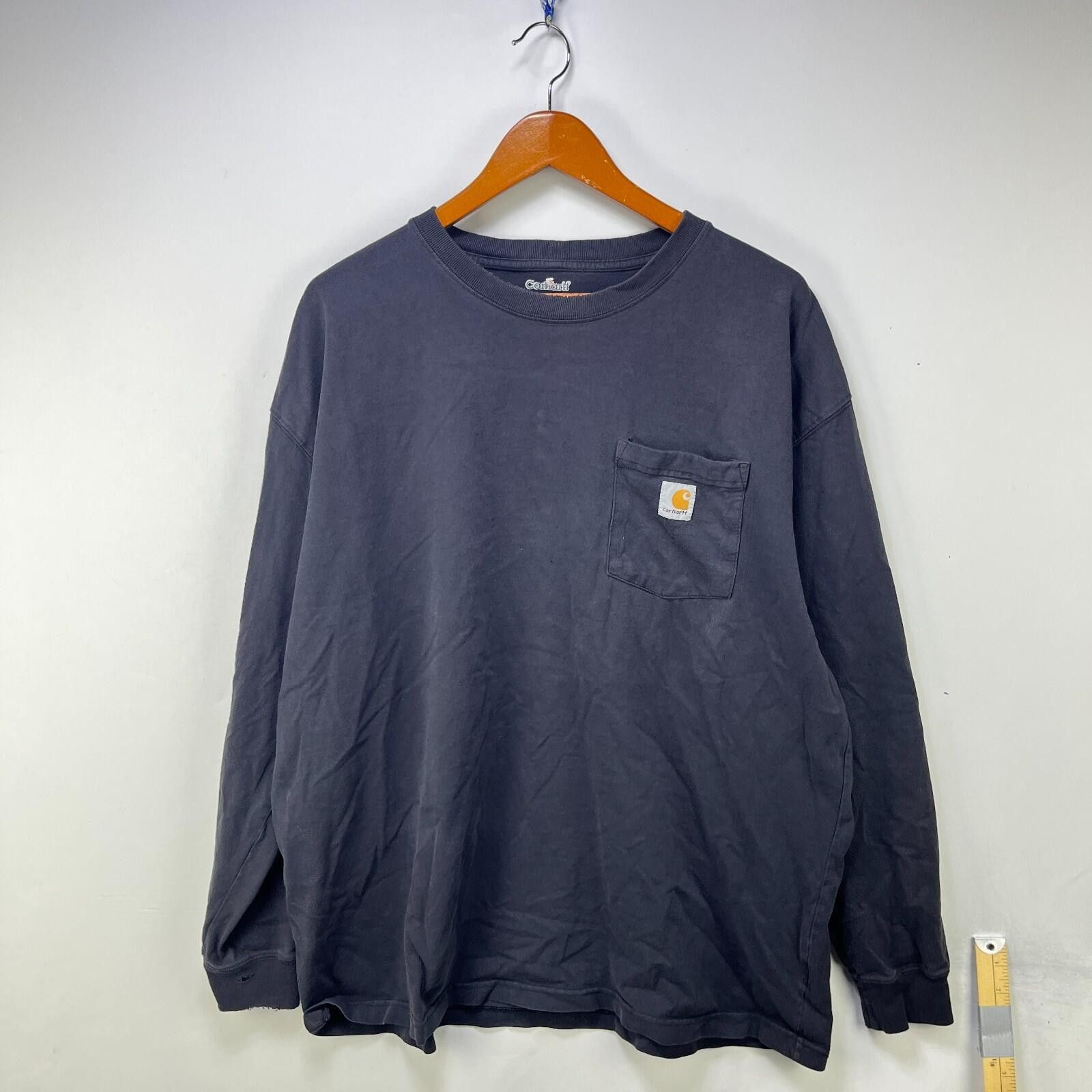Carhartt Vintage Carhartt Faded Black Pocket Long Sleeve XL Size US XL / EU 56 / 4 - 1 Thumbnail
