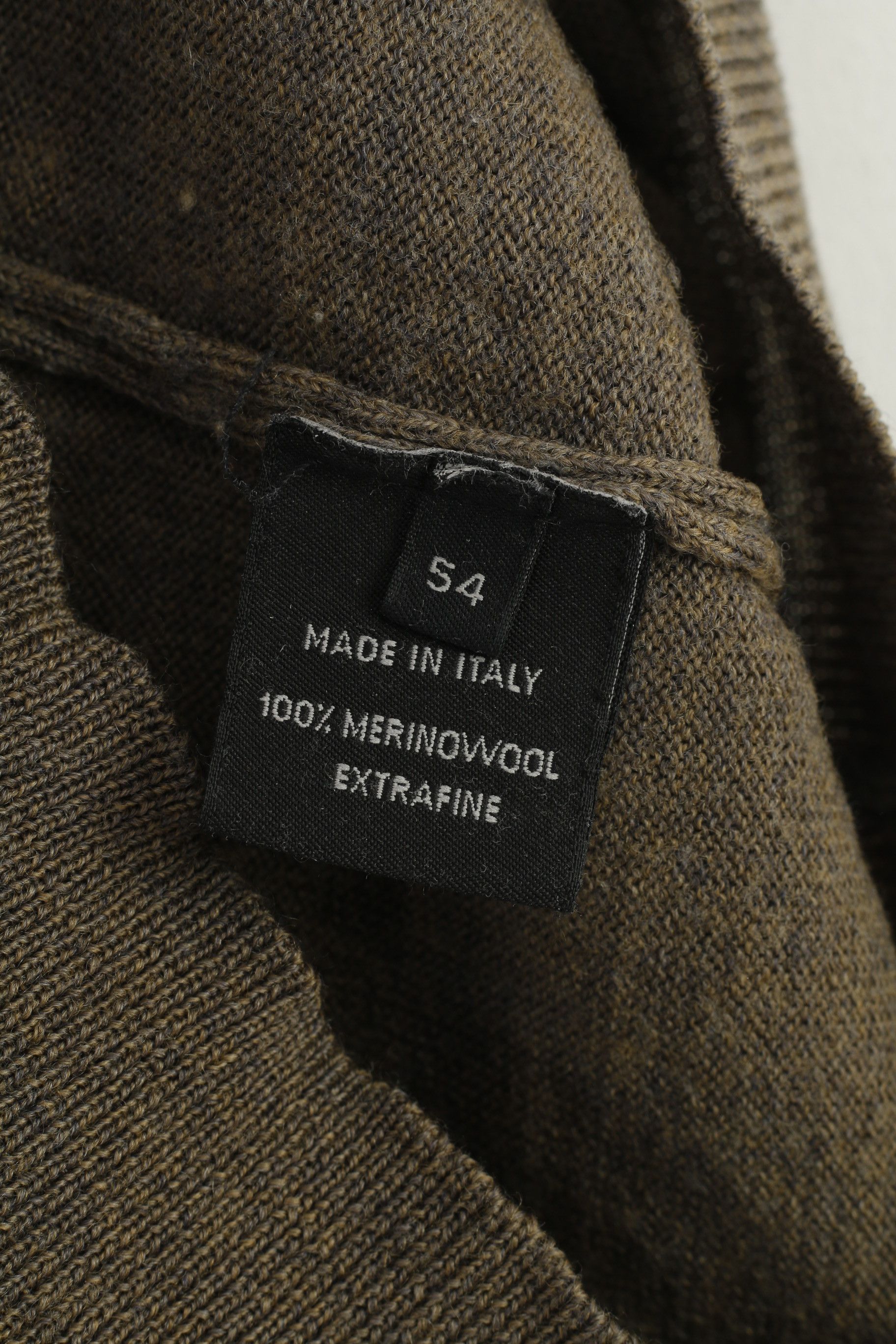 Vintage Rene Lezard Men 54 XL Jumper Brown Grey Merino Wool 10860 Size US XL / EU 56 / 4 - 5 Thumbnail