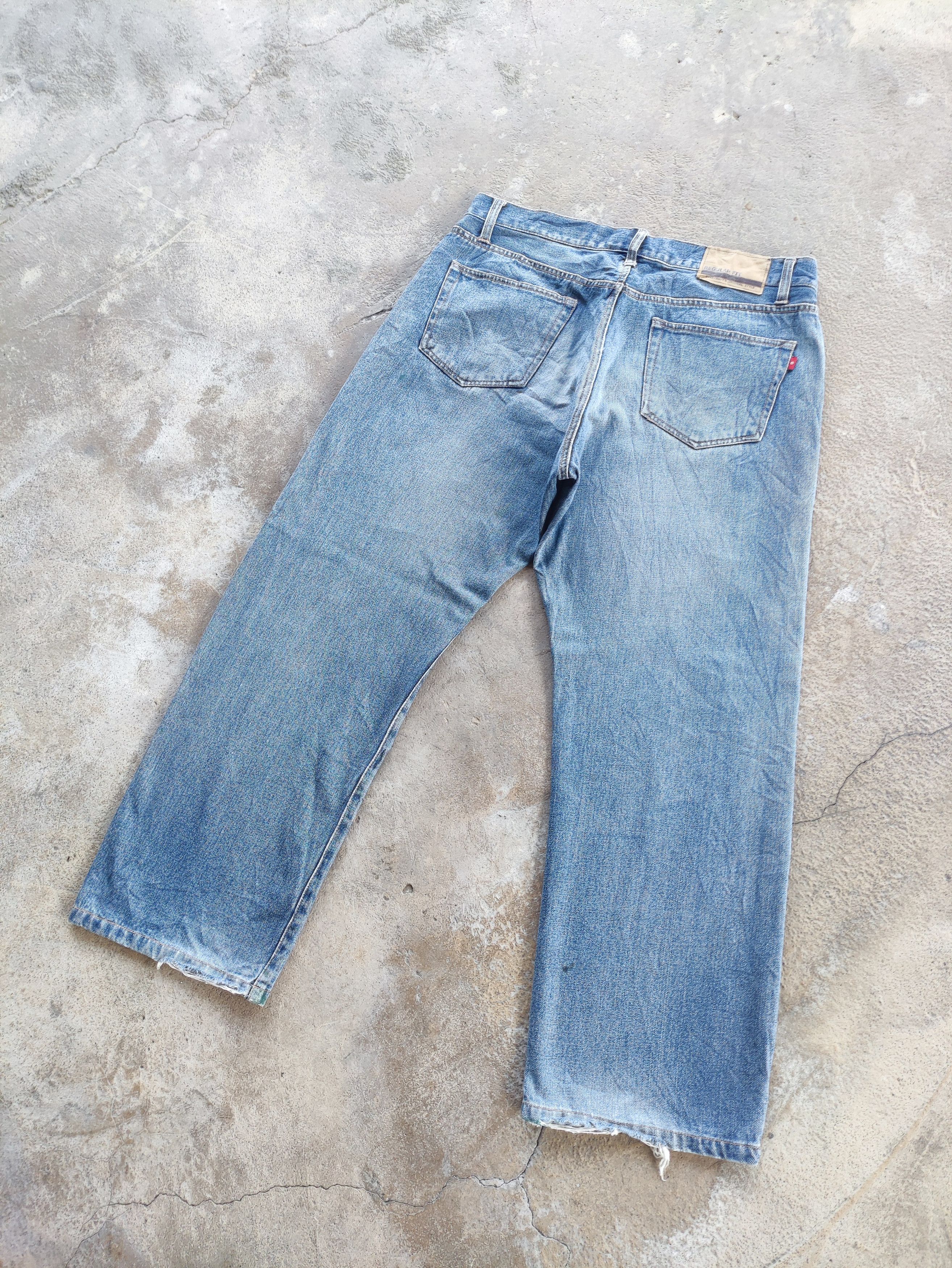 Japanese Brand W34 Vintage Japanese Baggy Jeans Distressed Faded Pants Size US 35 - 7 Thumbnail