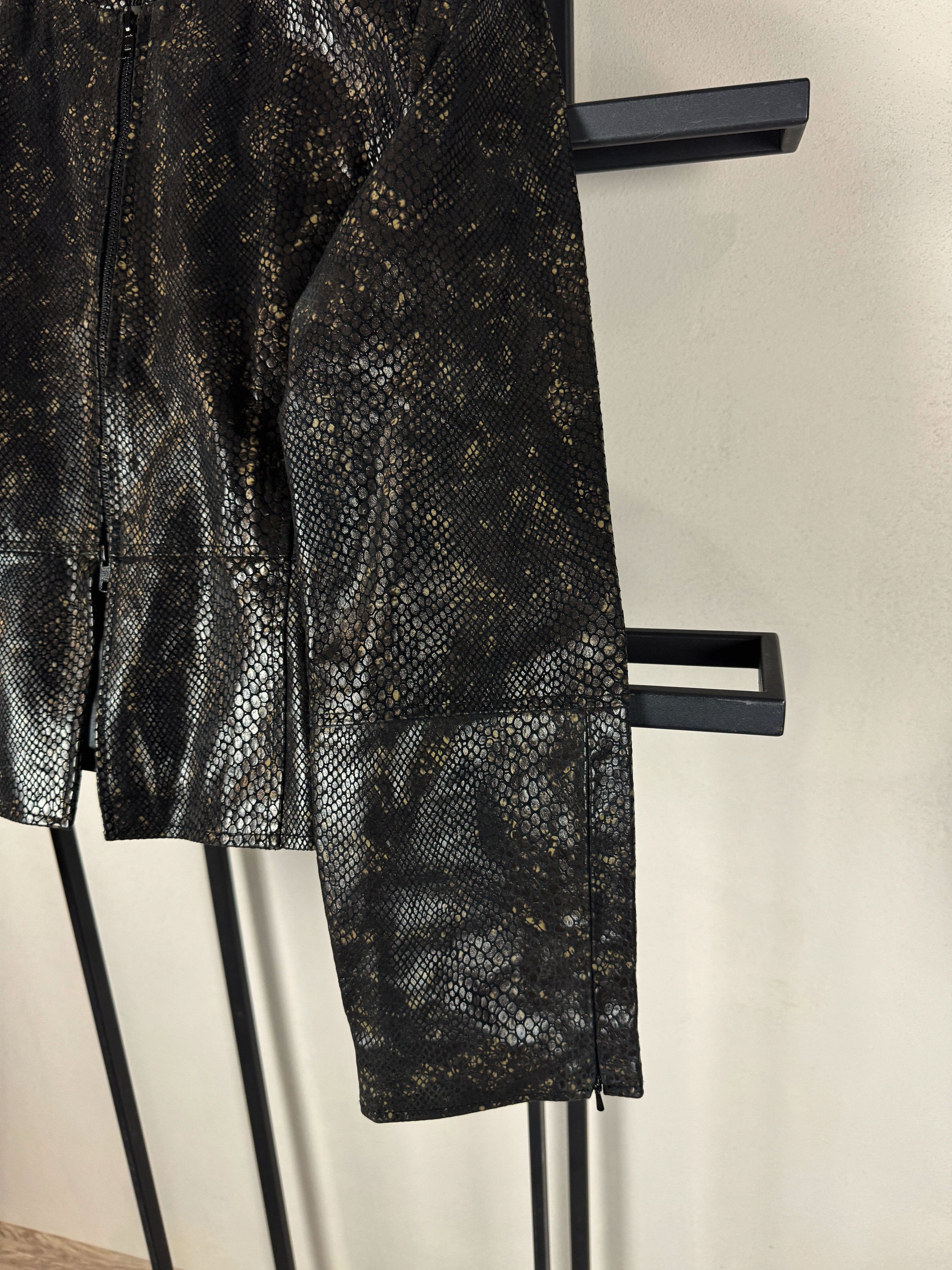 Yohji Yamamoto Black Snake Embossed Leather Jacket Minimal Archive Y2K Size US S / EU 44-46 / 1 - 5 Thumbnail