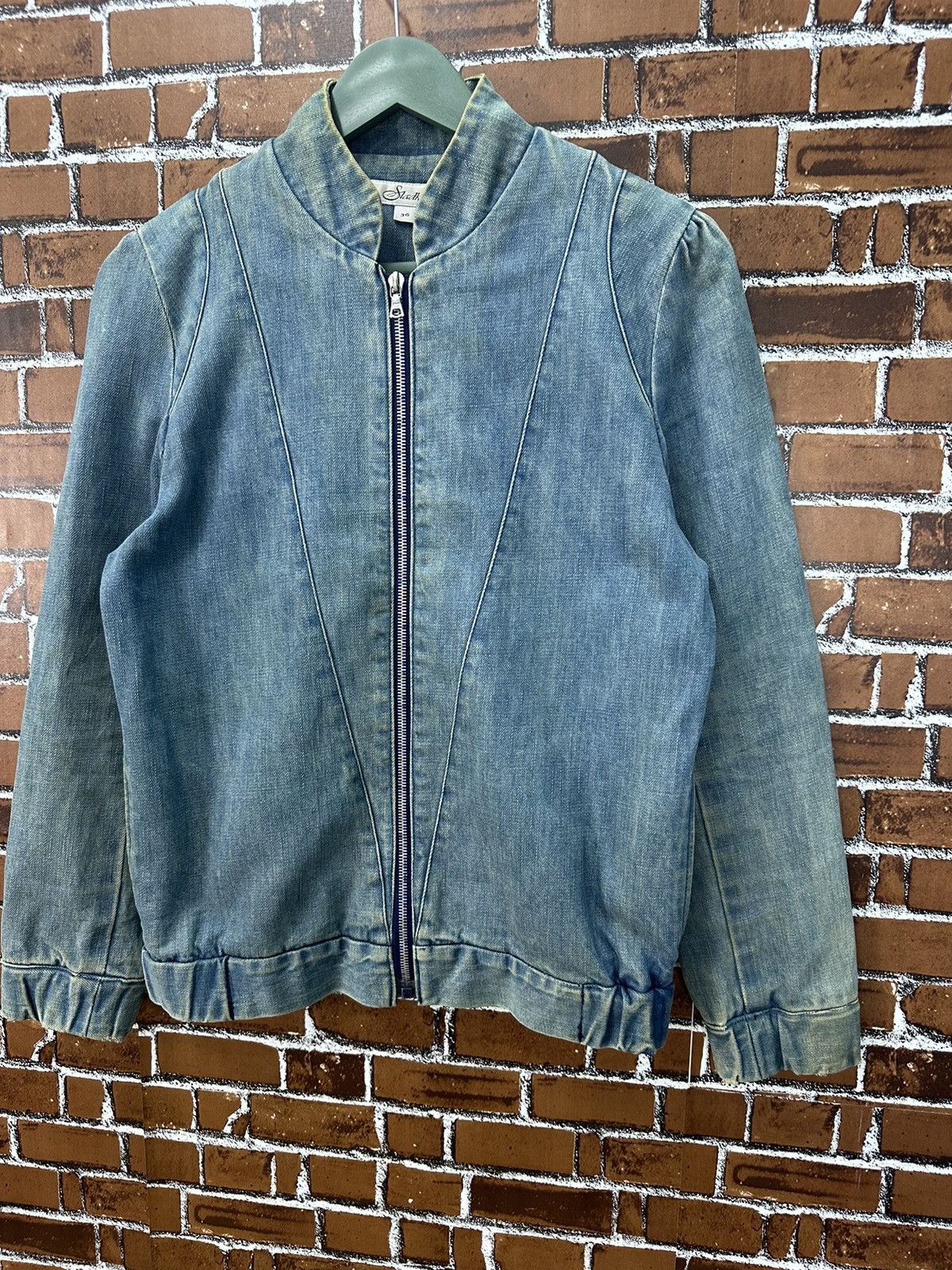 Vintage Rare Vintage Sladky Japan Worn Denim Jacket Z209 Size M / US 6-8 / IT 42-44 - 2 Thumbnail