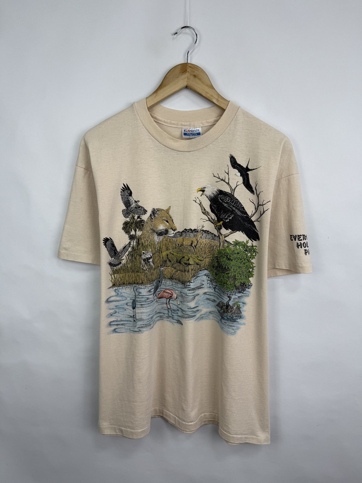 Hanes 🇺🇸 Vintage 1989 Aboriginal Art Animals T-Shirt Single Stitch Size US XL / EU 56 / 4 - 3 Thumbnail