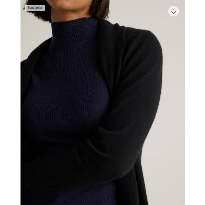 Quince Quince Cashmere Duster Cardigan Sweater Black S NWOT Size S / US 4 / IT 40 - 4 Thumbnail