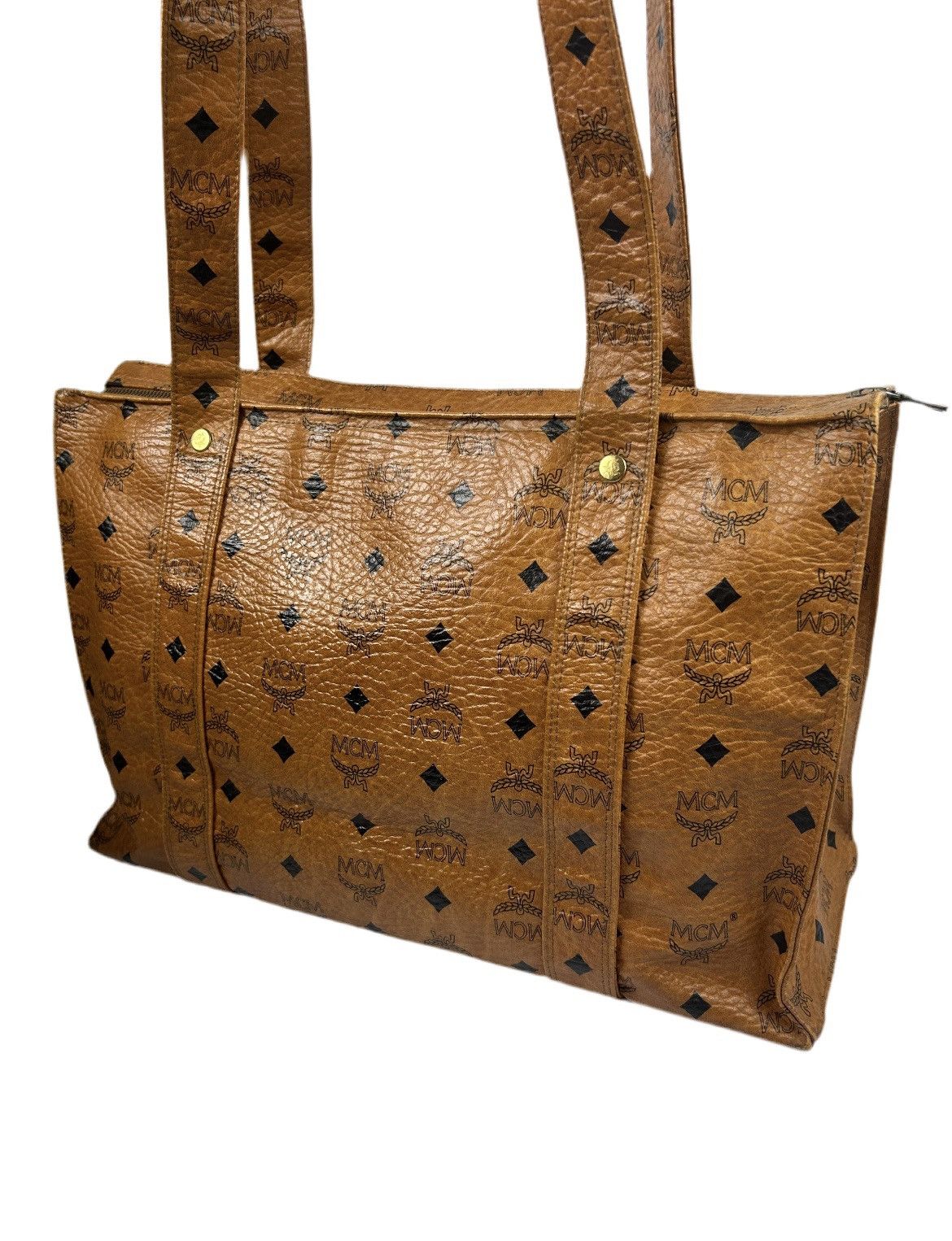 MCM MCM Cognac Leather Shoulder Bag Size ONE SIZE - 2 Thumbnail