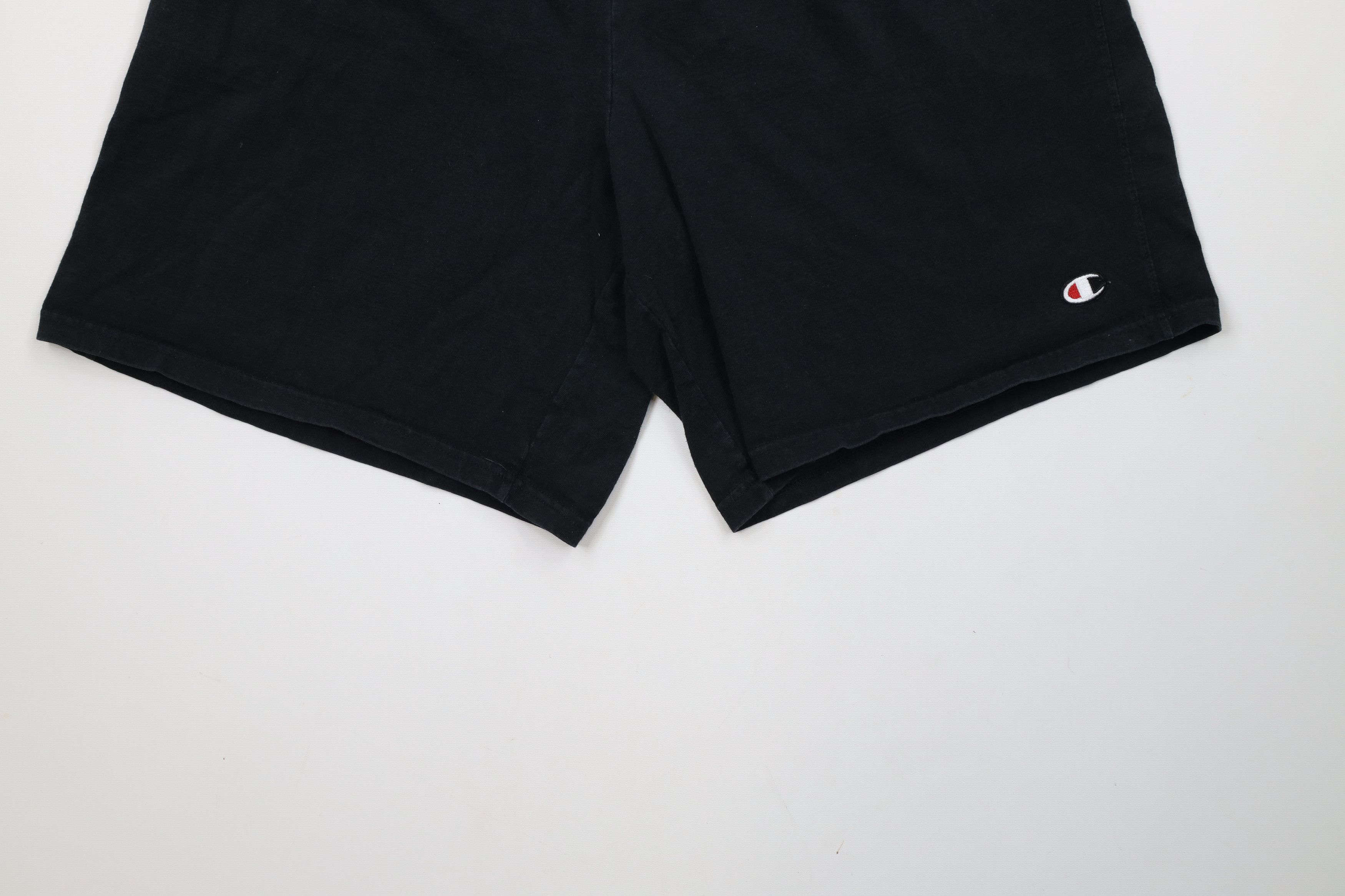 Champion × Vintage Vintage Champion Classic Logo Above Knee Shorts Black Cotton Size US 34 / EU 50 - 4 Thumbnail