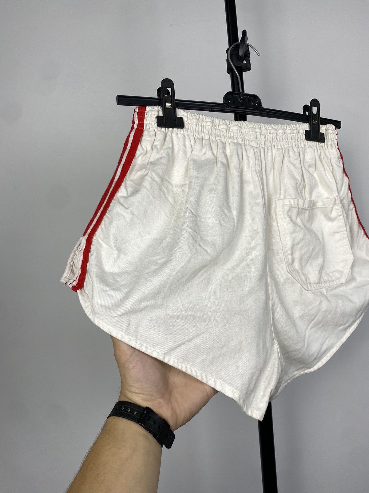 Adidas × Vintage Vntg Adidas Cotton West Germany Shorts 80s Football Soccer Size US 31 - 8 Thumbnail