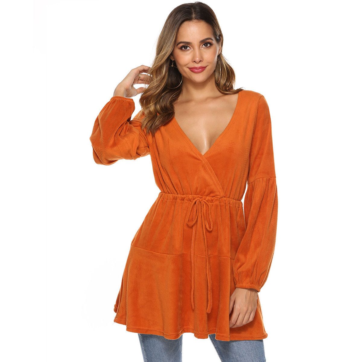 Other Cross V-neck Waist Girdling Band Knitted Dress Size L / US 10 / IT 46 - 1 Thumbnail
