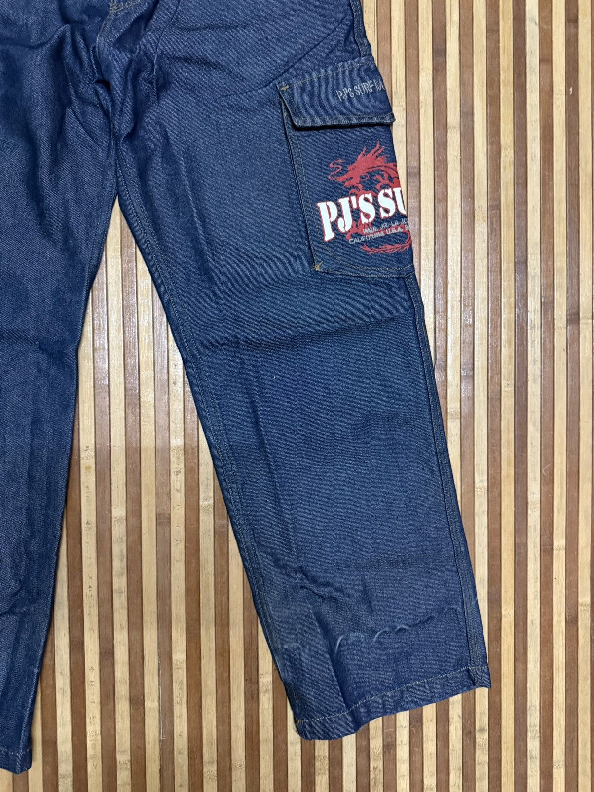 Japanese Brand PJ’S SURF Denim Cargo Pants /Multipocket/Streetwear W32x30.5 Size US 32 / EU 48 - 3 Thumbnail