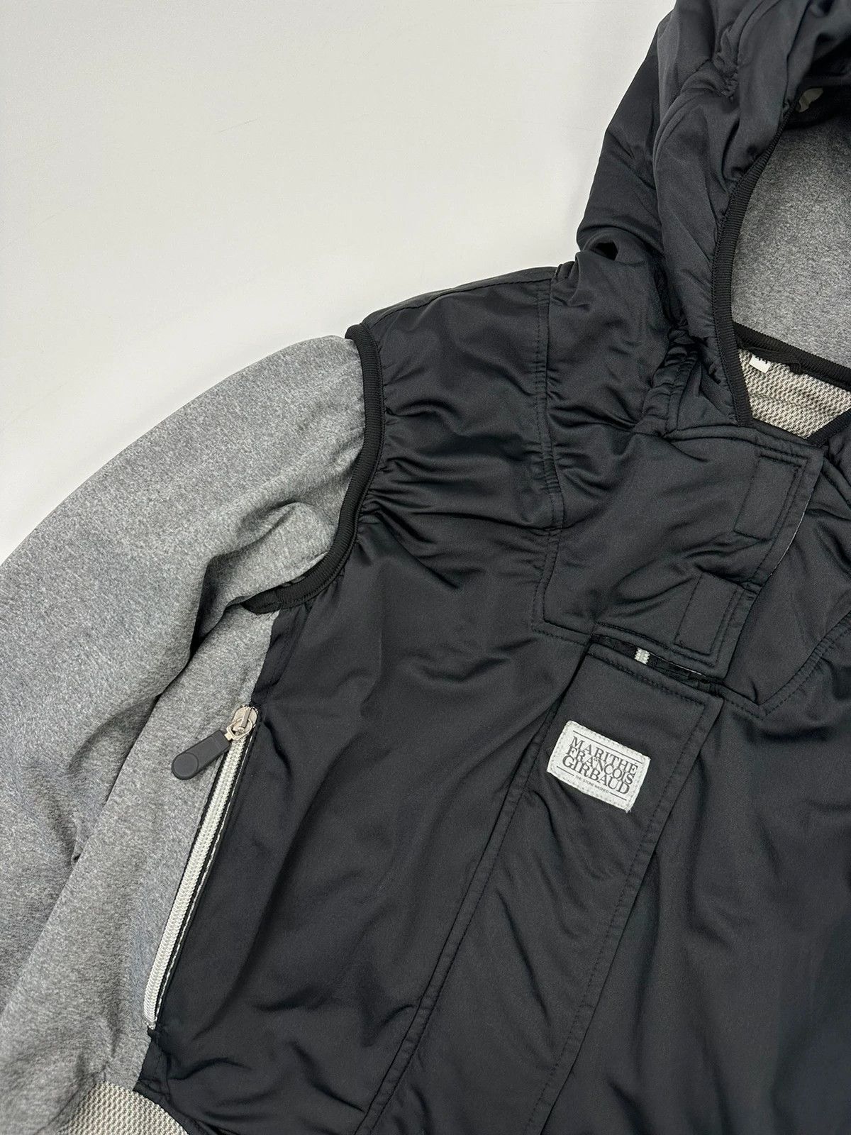 Marithe + Francois Girbaud Marithé François Girbaud 80s Puffy Black Grey Hooded Jacket Size M / US 6-8 / IT 42-44 - 3 Thumbnail