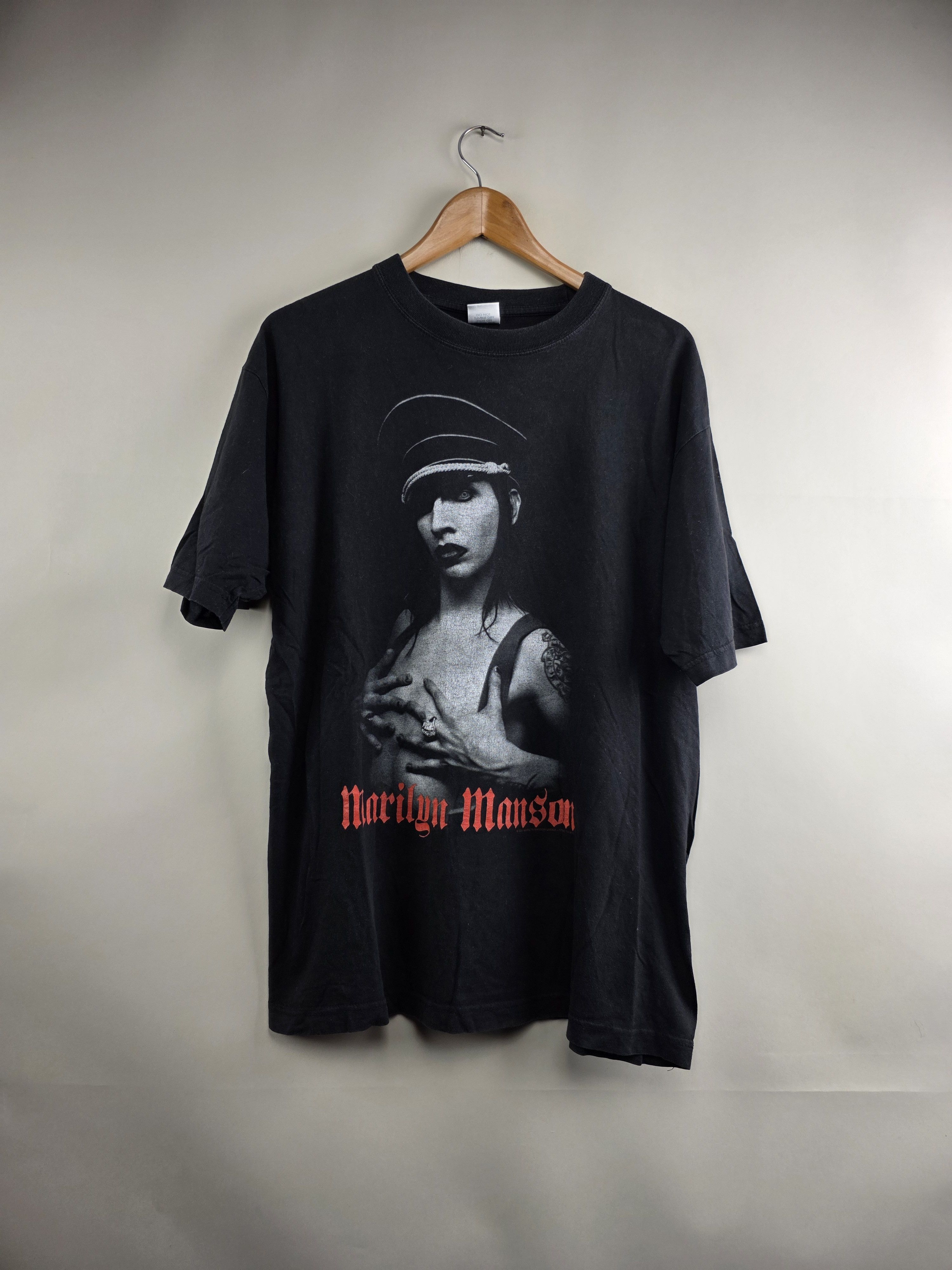 Band Tees × Marilyn Manson × Vintage 2001 Marilyn Manson Hollywood XL 23" 28.5" Size US XL / EU 56 / 4 - 1 Thumbnail
