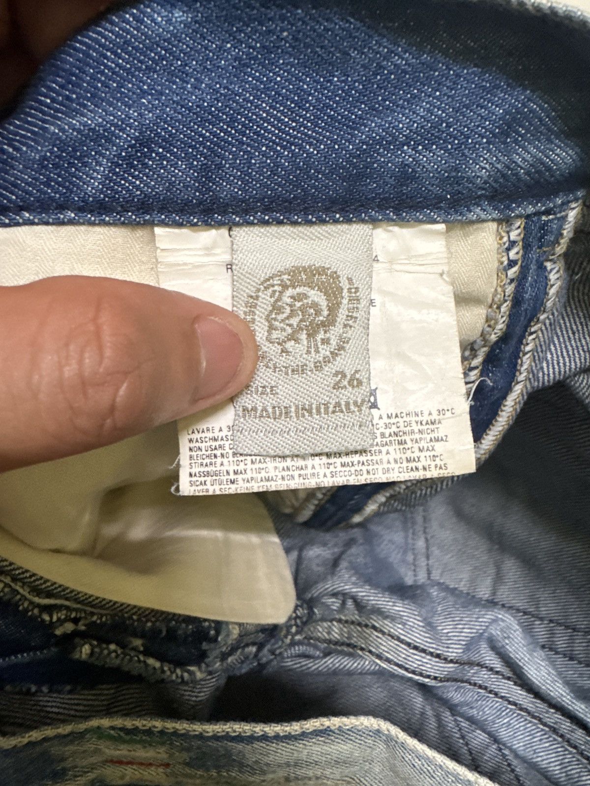 Hysteric Glamour FLARE DIESEL INDUSTRY COW LEATHER LOW RISE DENIM Size US 29 - 18 Thumbnail