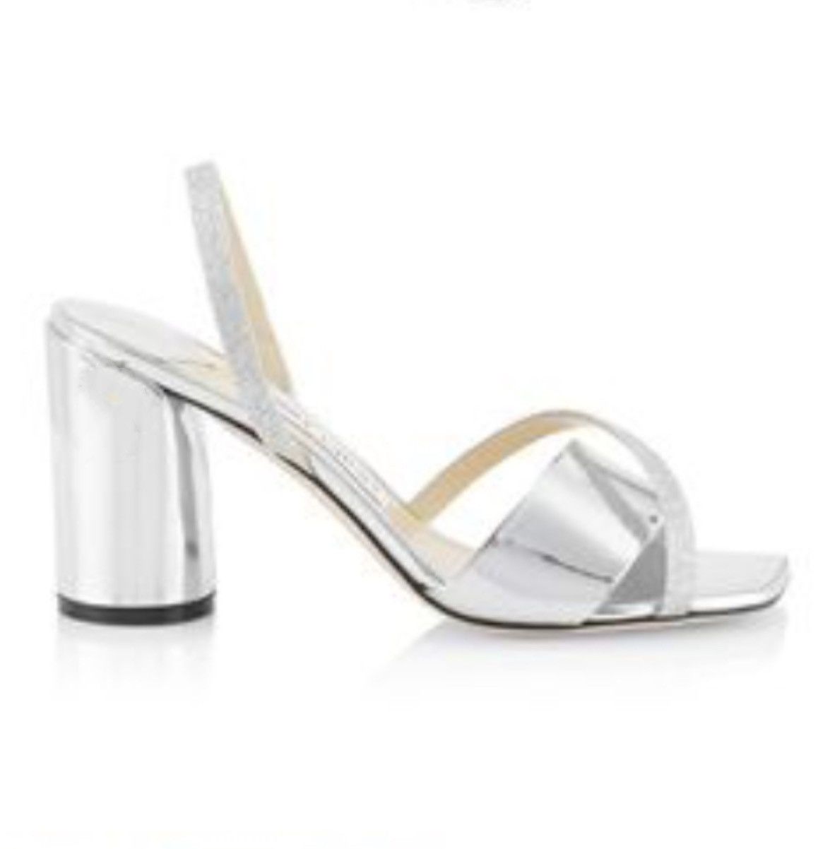 Jimmy Choo Jimmy Choo Plum Metallic Glitter Slingback Sandals size 37 Size US 7 / IT 37 - 1 Thumbnail