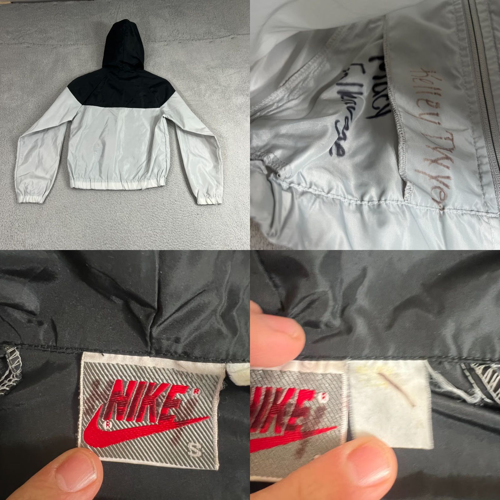 Nike VTG Nike Black Colorblock Jacket Windbreaker Mens S Hooded 90s Logo Zip Nylon Mid-Length Lightweight Casual Streetwear Size US S / EU 44-46 / 1 - 8 Thumbnail