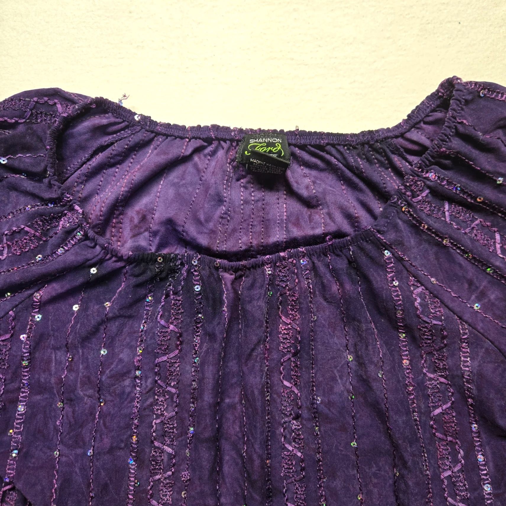 Sea New York Shannon Ford New York Purpl 3/4 Sleeve Shirt Adult Women's PL Petite Large Size L / US 10 / IT 46 - 2 Thumbnail