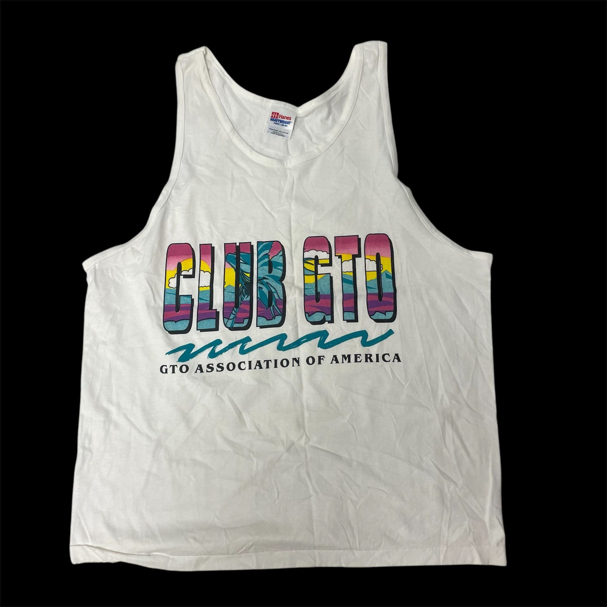 Hanes Vtg CLUB GTO Surfer Tank Top Association of America Shirt Size US L / EU 52-54 / 3 - 1 Thumbnail
