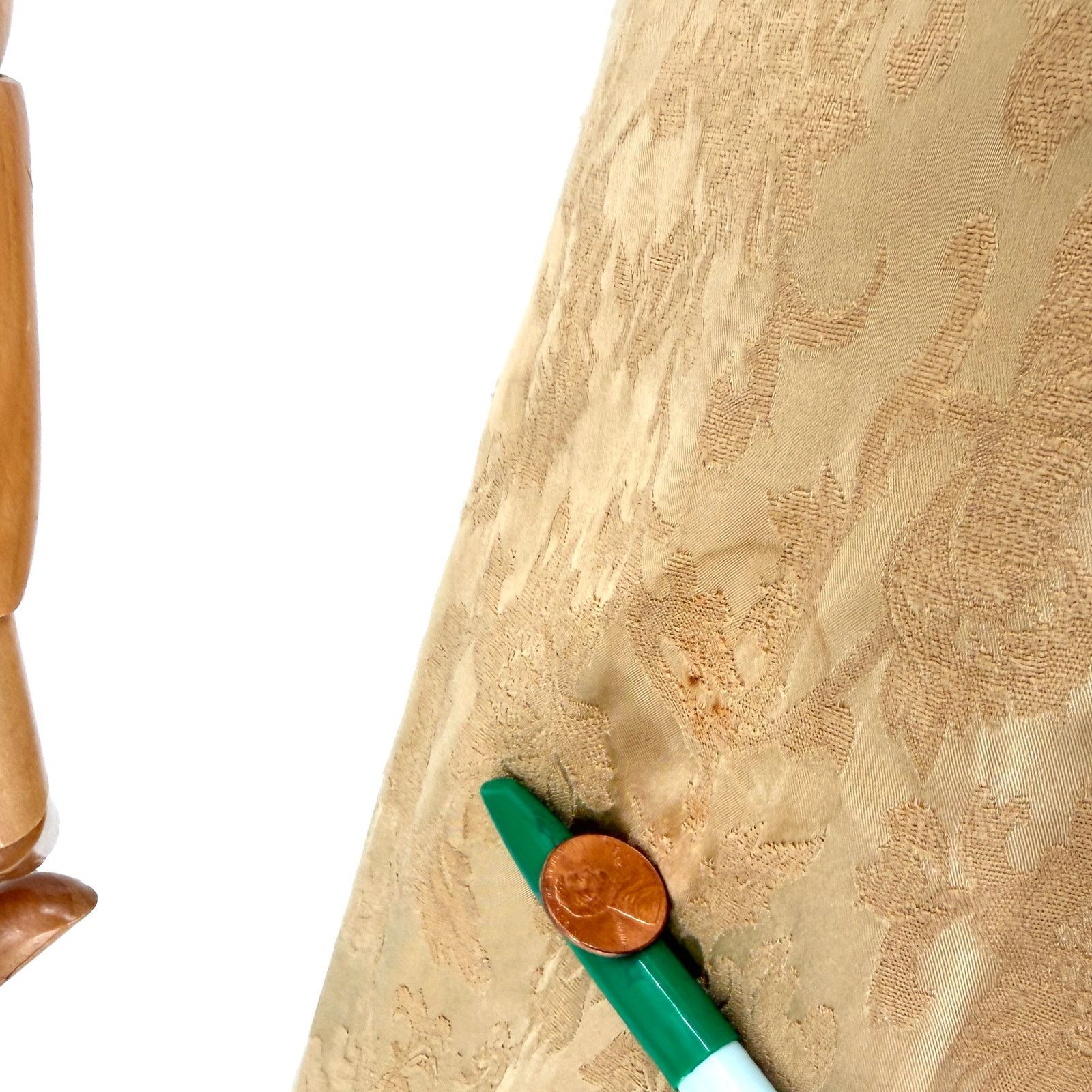 Vintage Yumi Mazao Paris Gold Floral Brocade Cheongsam Maxi Dress Size XS / US 0-2 / IT 36-38 - 9 Thumbnail