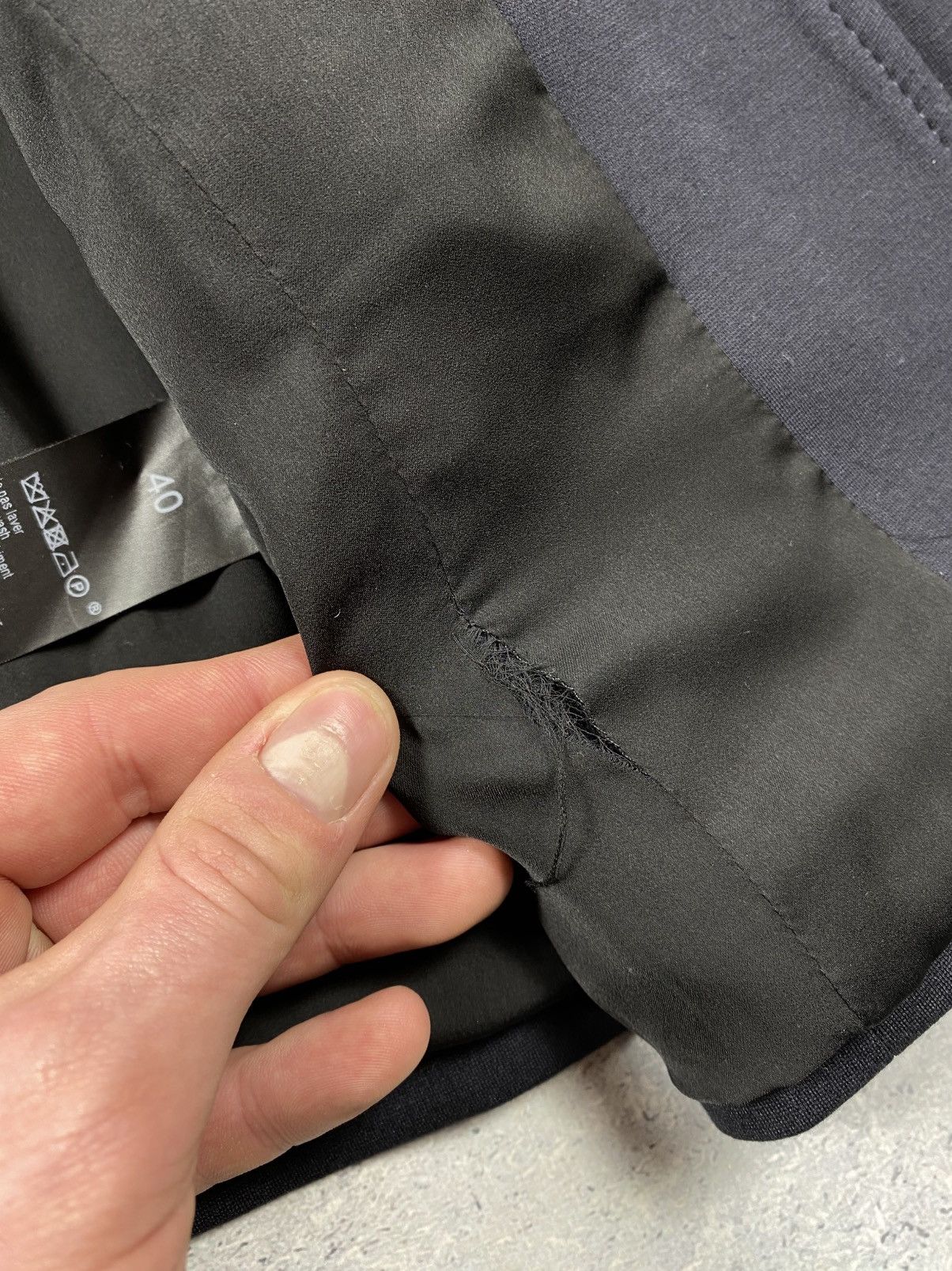 IKKS Luxury Dark blue bomber jacket from IKKS with leather trim Size S / US 4 / IT 40 - 7 Thumbnail