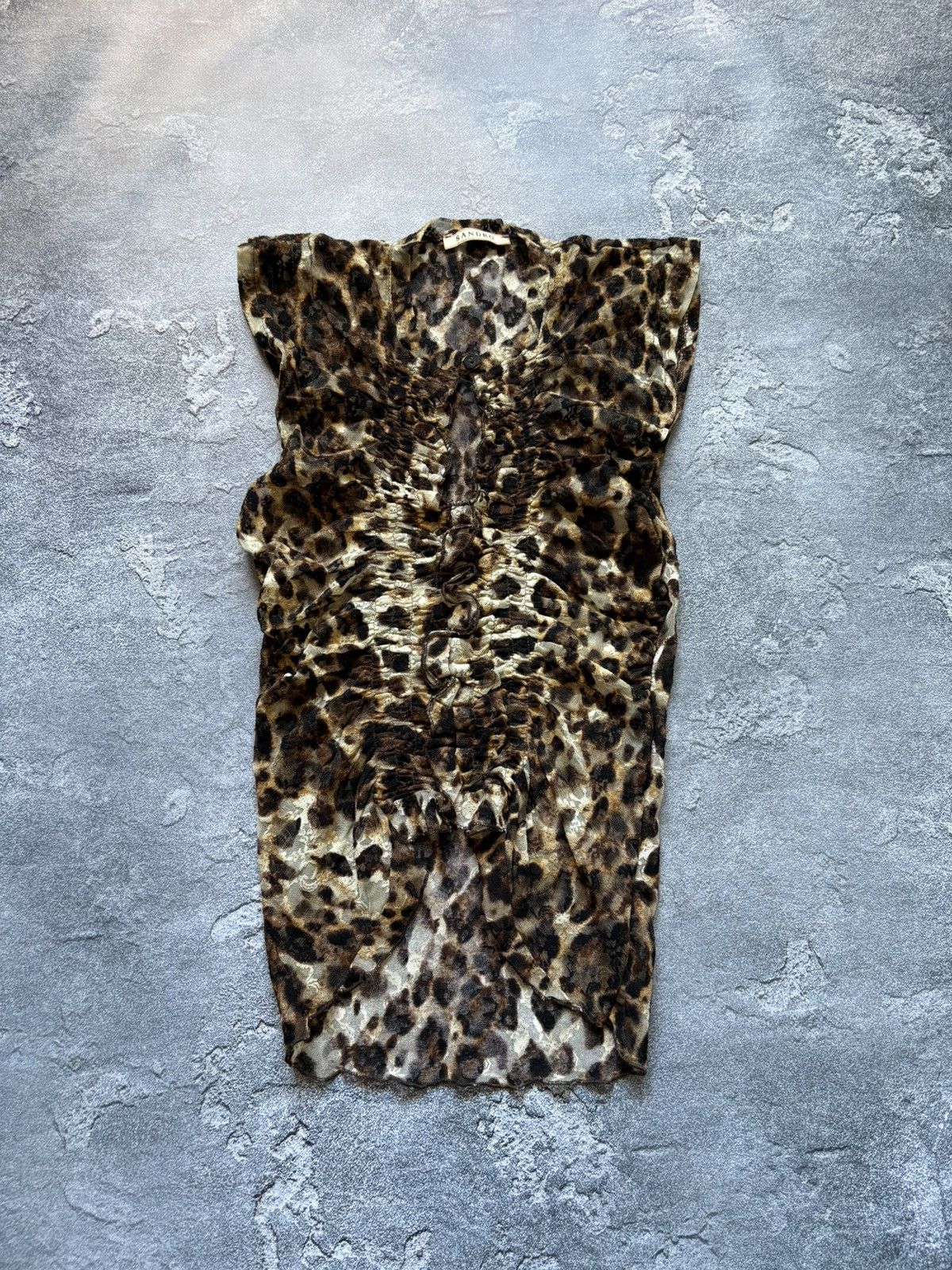 Roberto Cavalli Crazy Vintage Roberto Cavalli Style Sandro Leopard Mesh Top Size S / US 4 / IT 40 - 2 Thumbnail