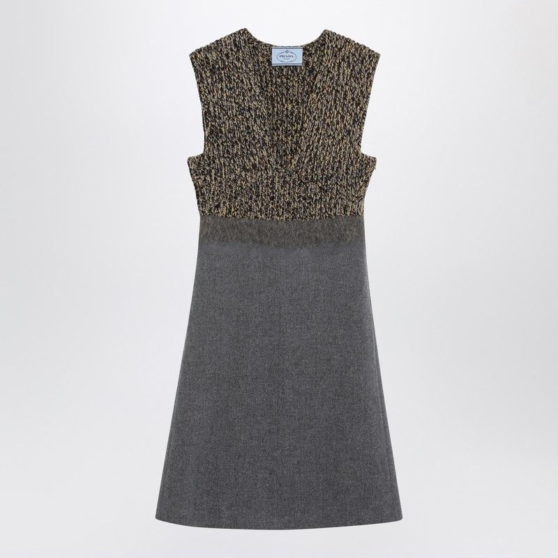 Prada Prada Sleeveless Grey Wool And Cashmere Dress Size M / US 6-8 / IT 42-44 - 1 Thumbnail