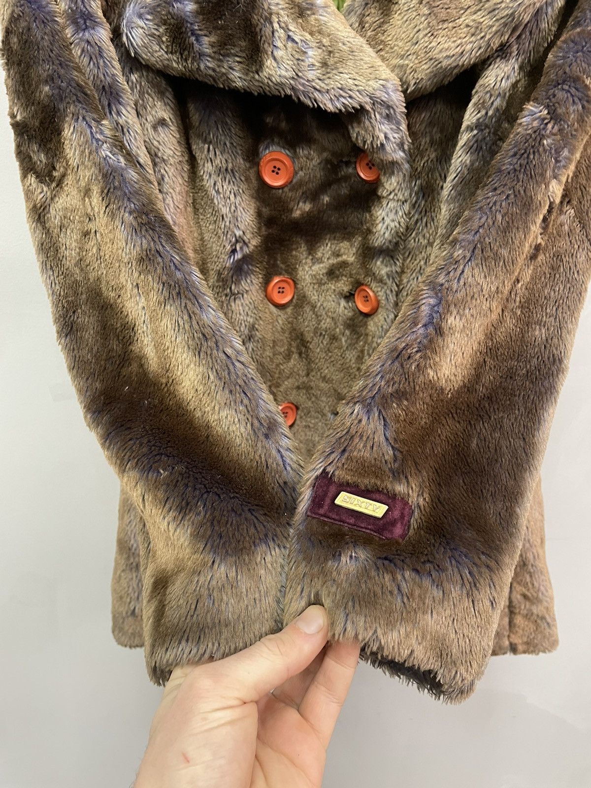 If Six Was Nine × Japanese Brand × Le Grande Bleu (L.G.B.) RARE FUZZY Y2K FAUX FUR legrandebleu MISS SIXTY COAT Size L / US 10 / IT 46 - 7 Thumbnail