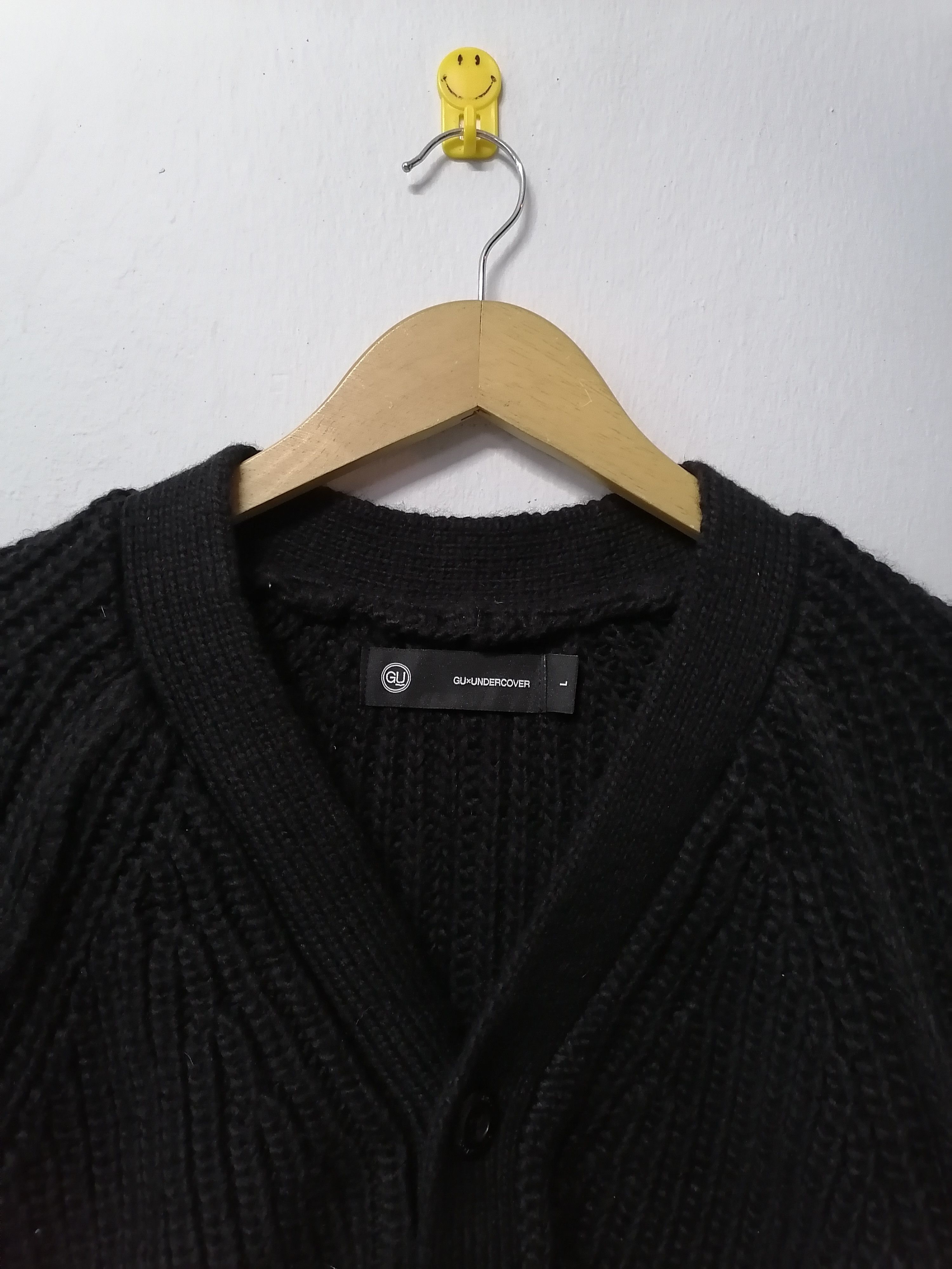 Japanese Brand × Undercover Gu x Undercover Black Wool Knitwear Cardigan Size US L / EU 52-54 / 3 - 6 Thumbnail