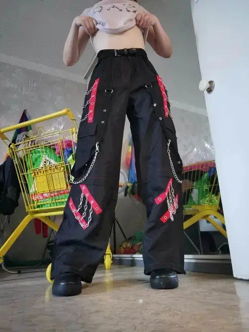 Designer Gothic Cargo Pants Size US 30 / EU 46 - 5 Thumbnail